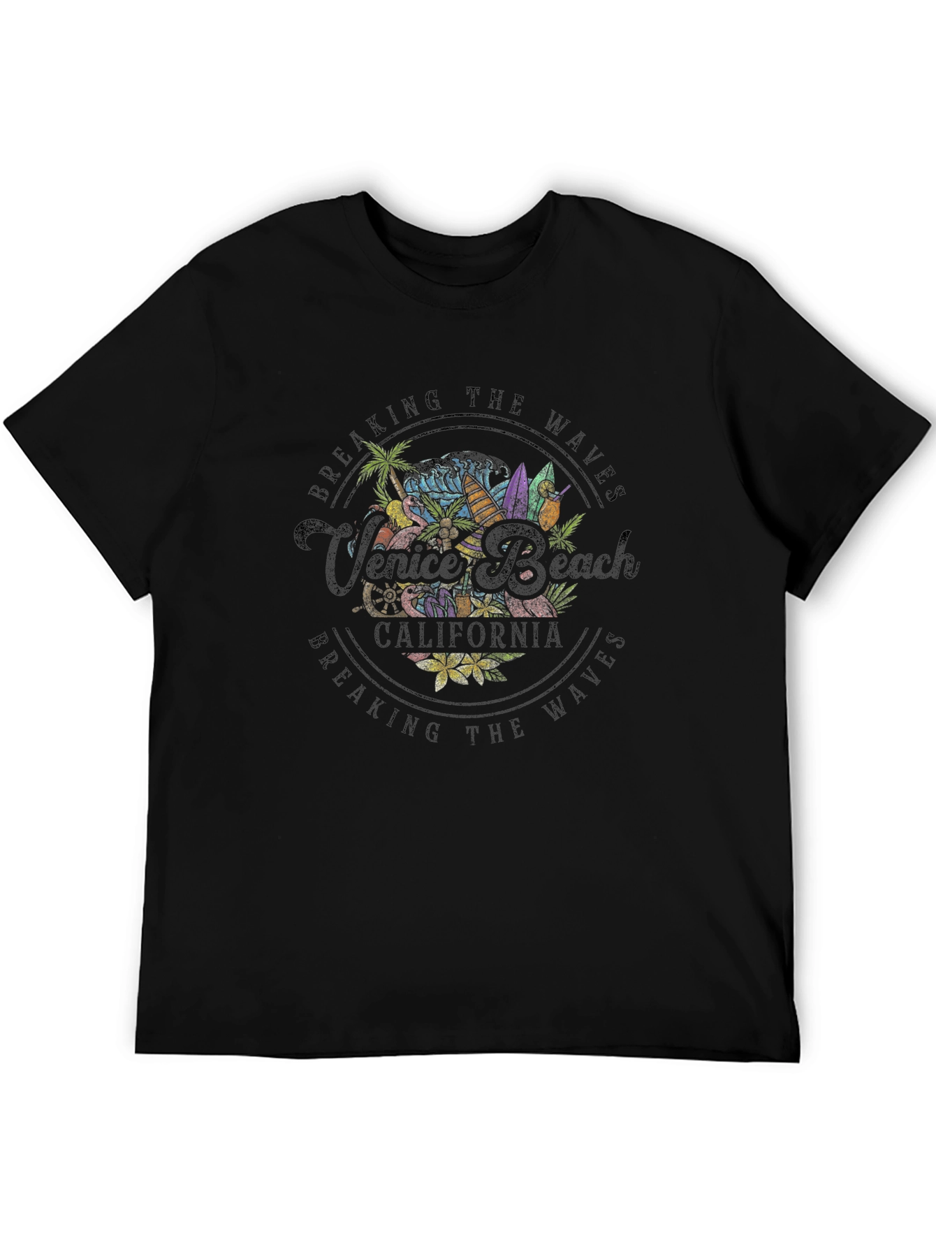Venice Beach Breaking Waves Graphic T-Shirt