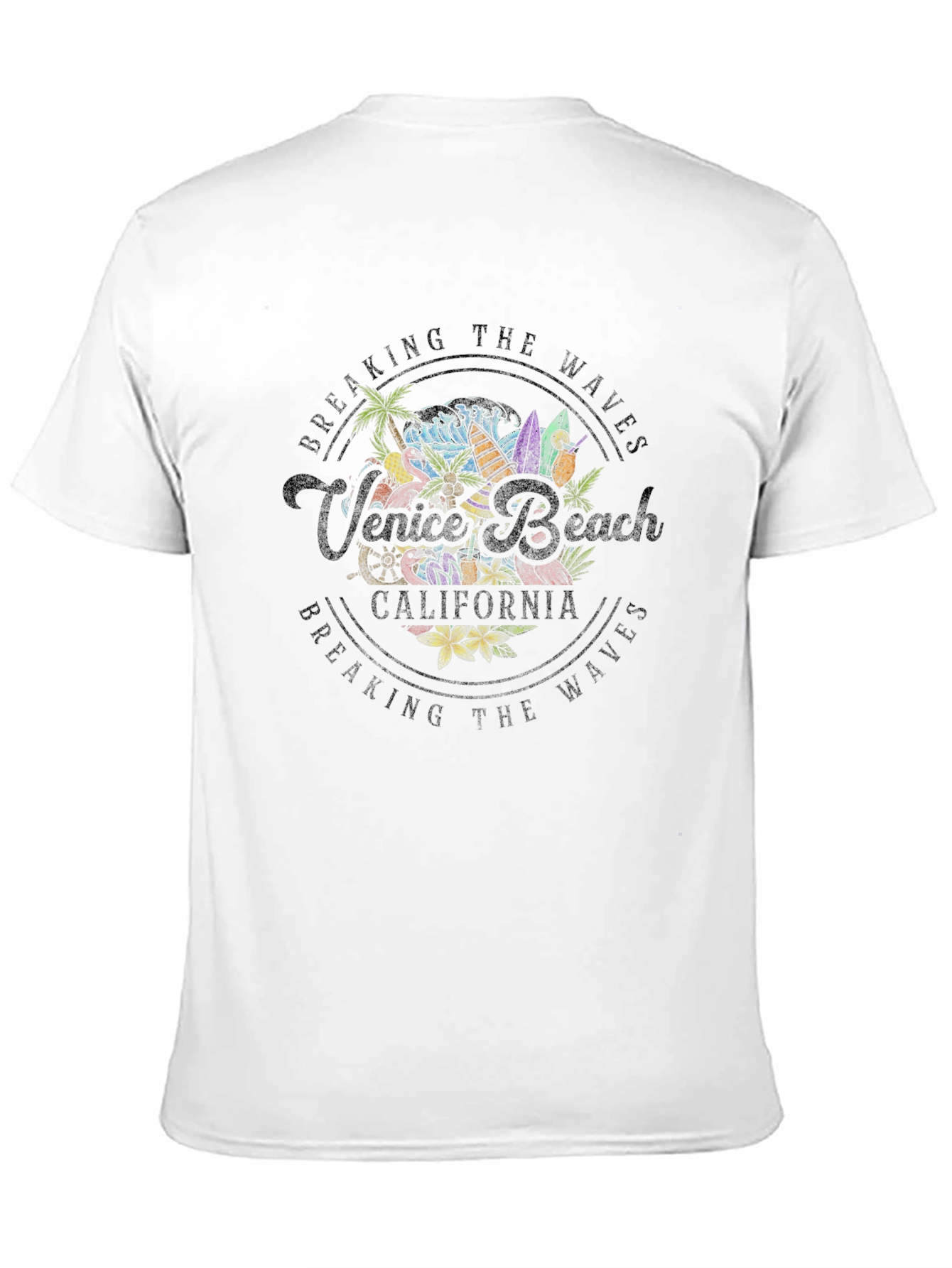 Venice Beach Breaking Waves Graphic T-Shirt