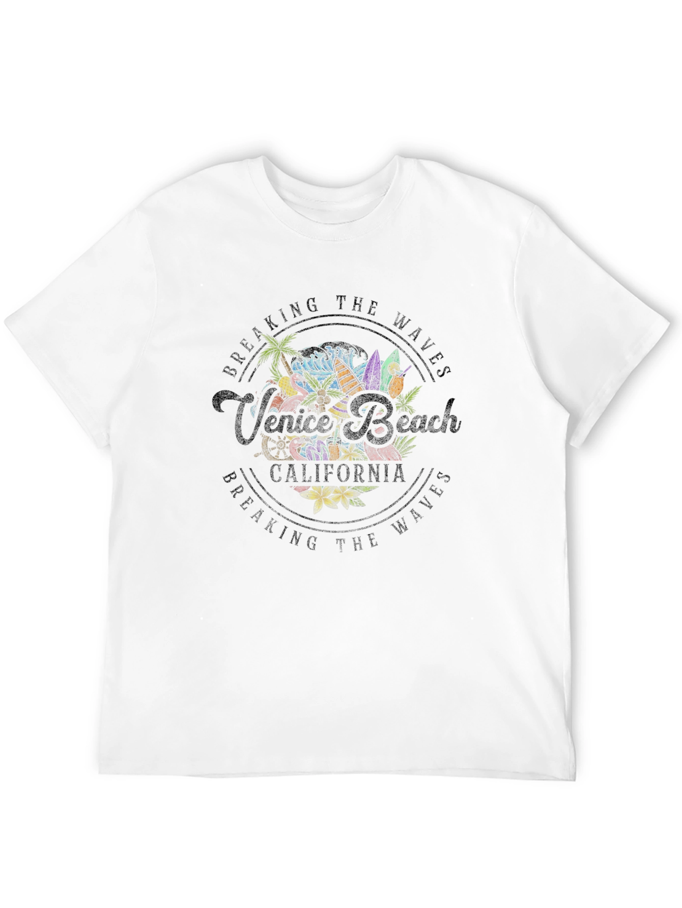 Venice Beach Breaking Waves Graphic T-Shirt