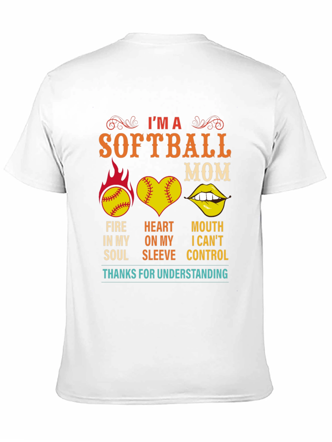 Im A Softball Mom T-Shirt Graphic Novelty