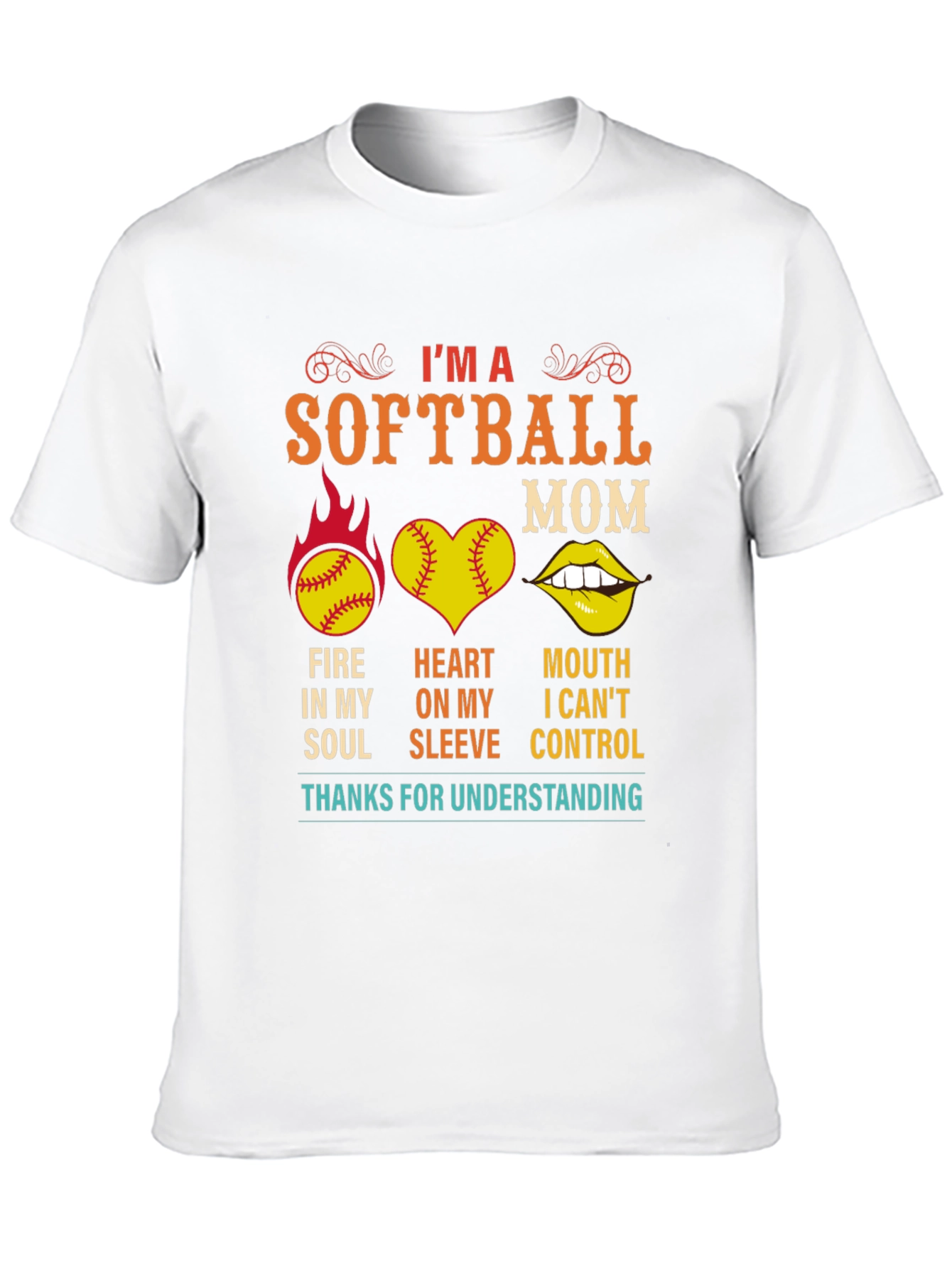 Im A Softball Mom T-Shirt Graphic Novelty