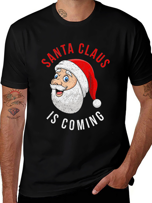 Santa Claus is Coming Christmas Graphic T-Shirt