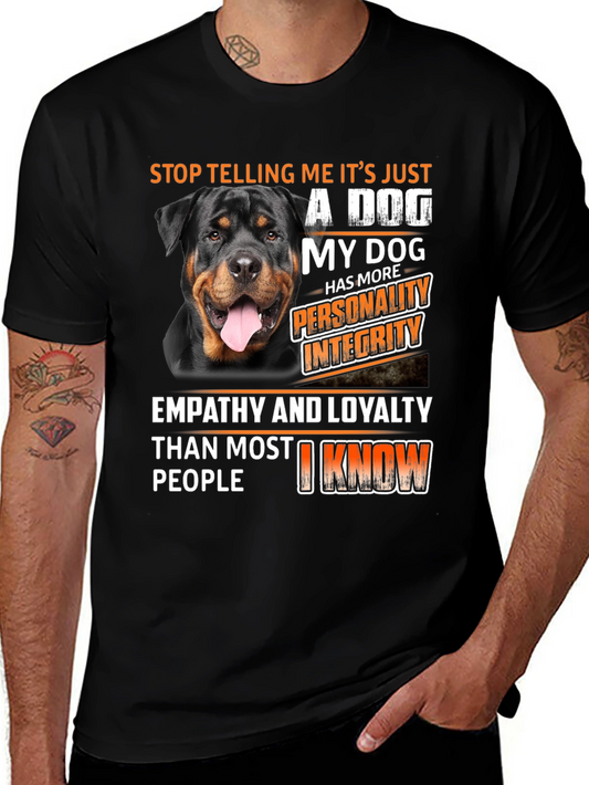 Rottweiler Dog Lover T-Shirt: Personality & Integrity