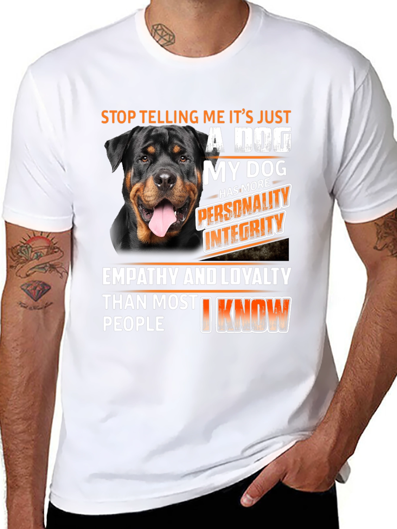Rottweiler Dog Lover T-Shirt: Personality & Integrity