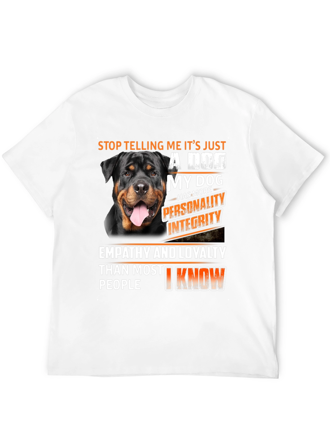 Rottweiler Dog Lover T-Shirt: Personality & Integrity