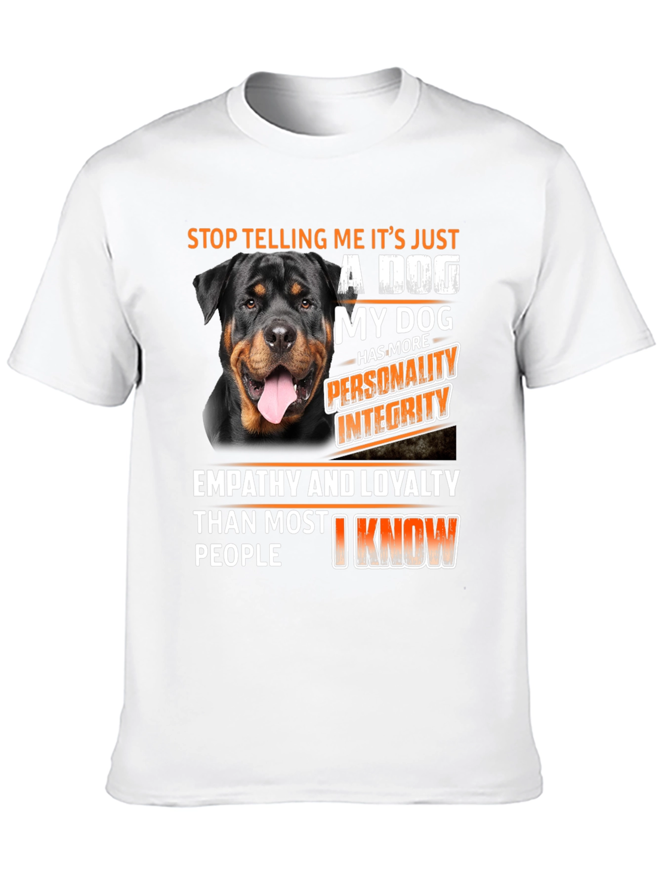 Rottweiler Dog Lover T-Shirt: Personality & Integrity