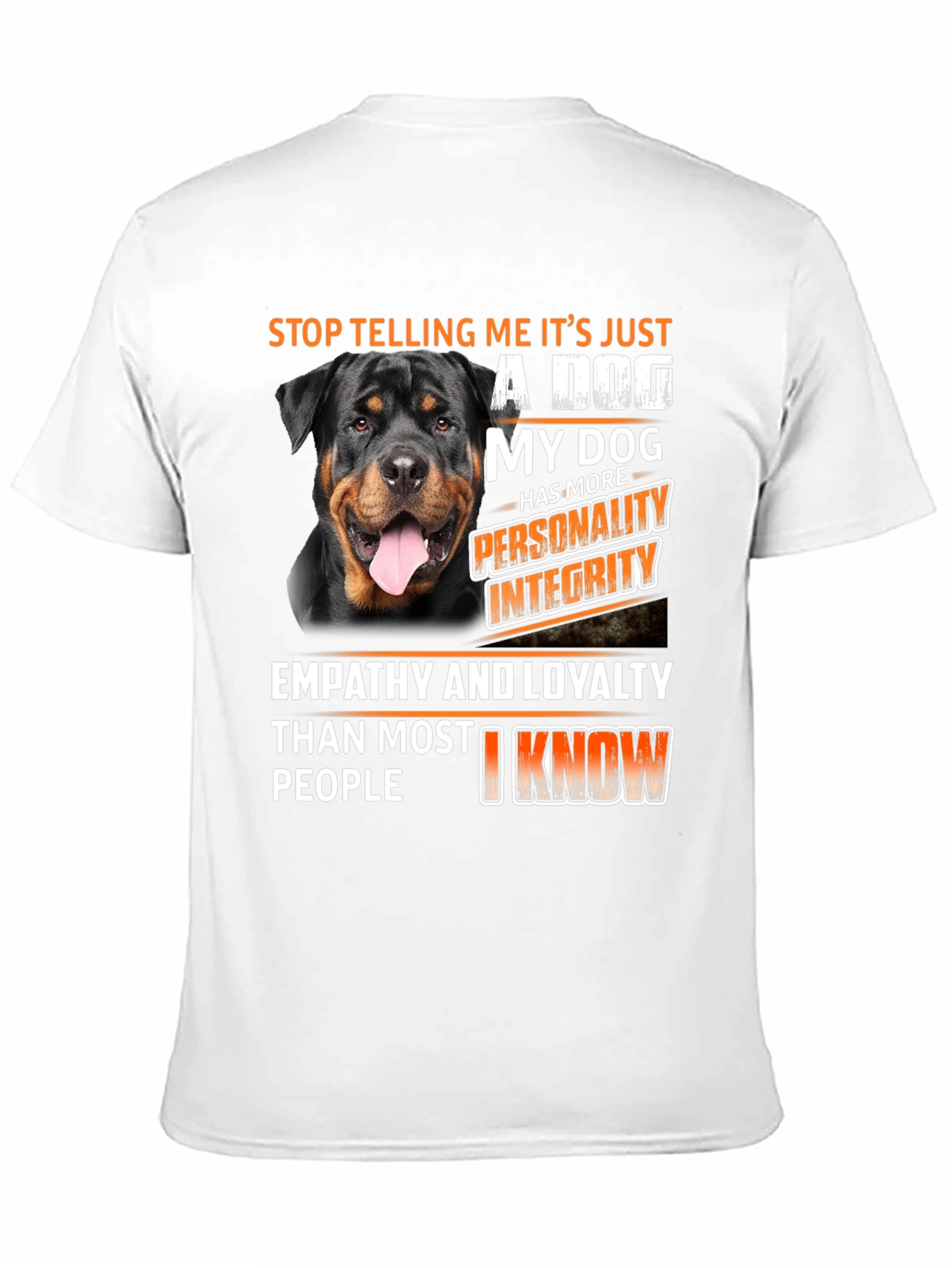 Rottweiler Dog Lover T-Shirt: Personality & Integrity