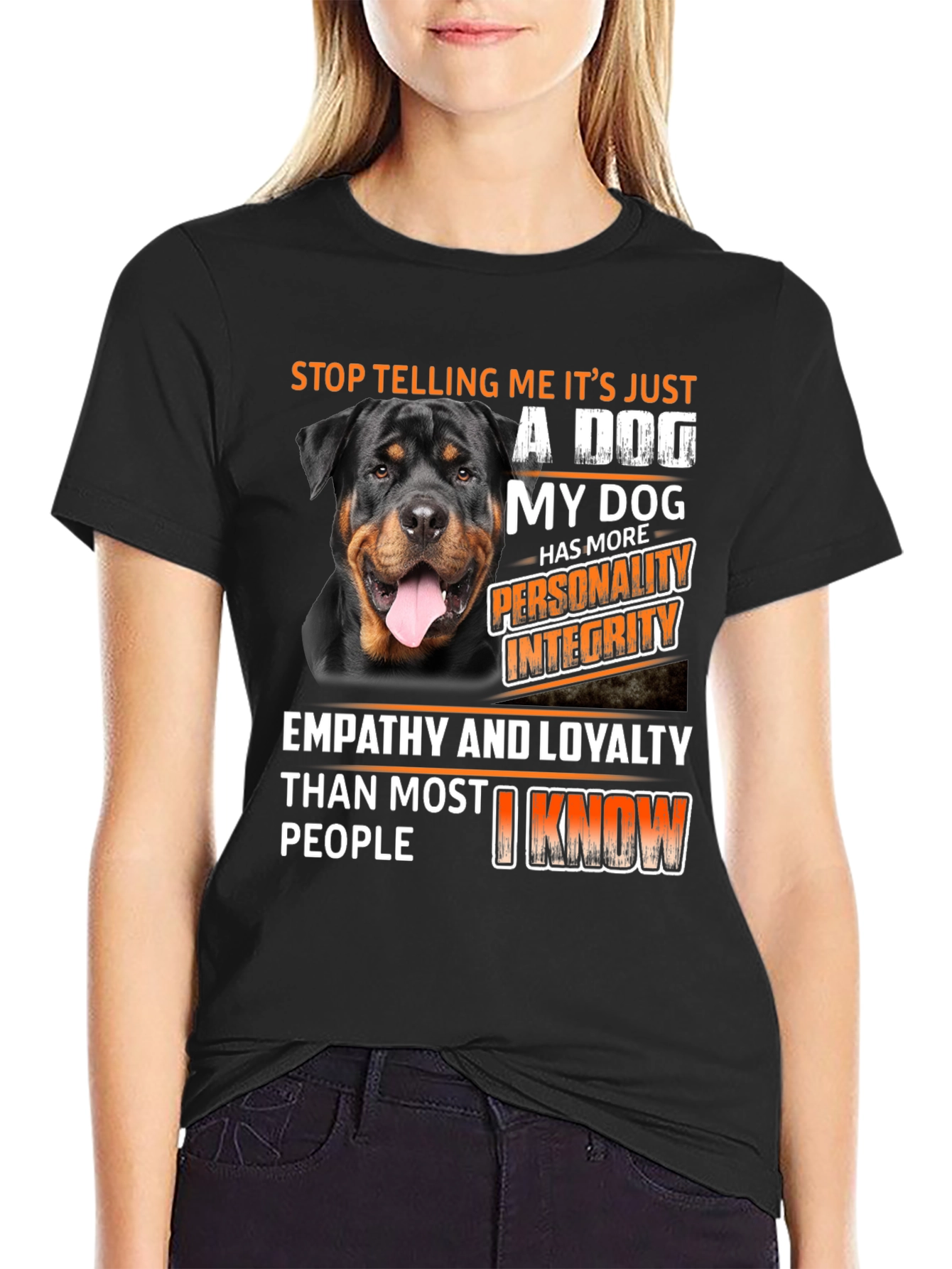 Rottweiler Dog Lover T-Shirt: Personality & Integrity