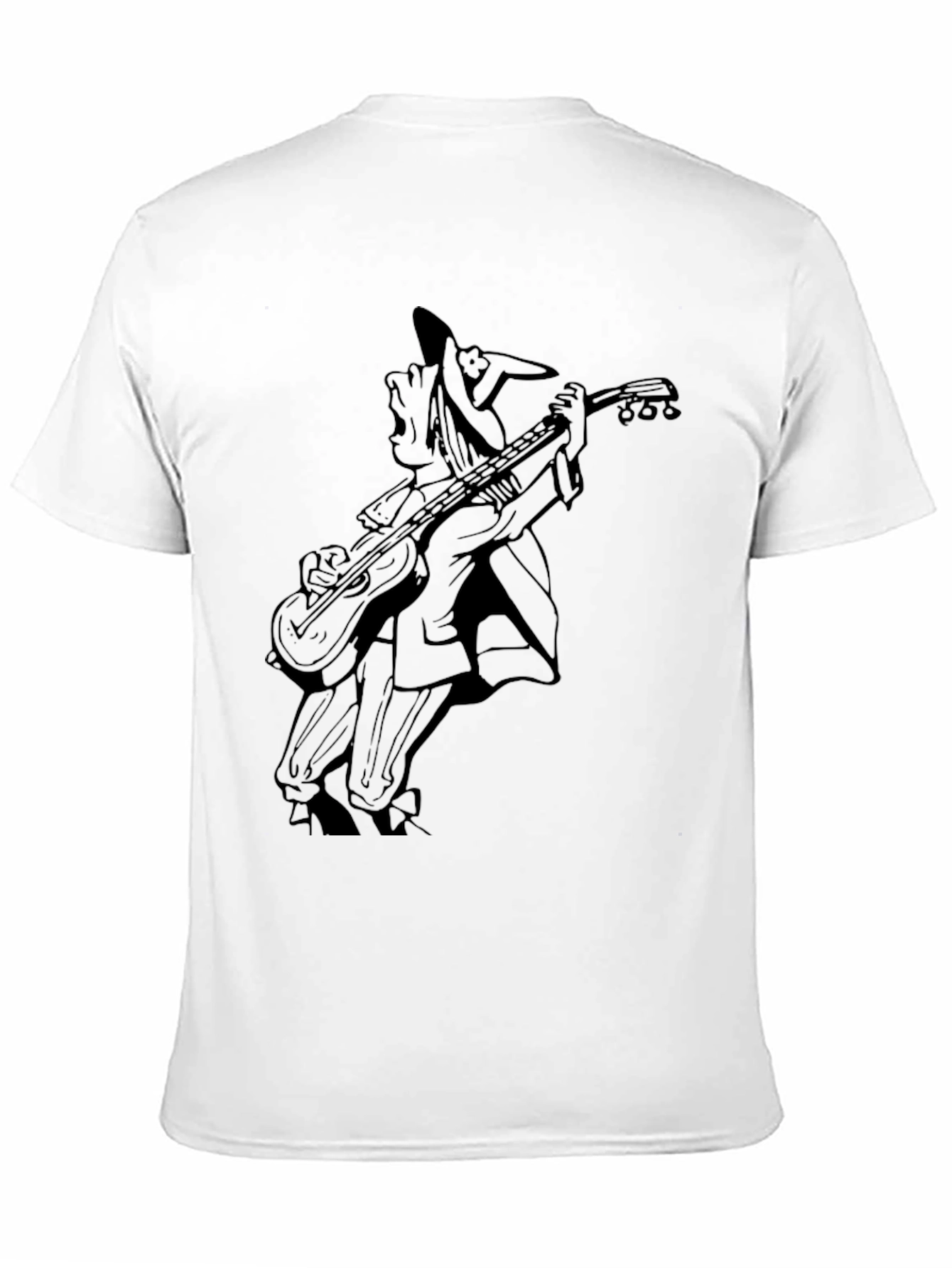 Musician Cartoon Black T-Shirt