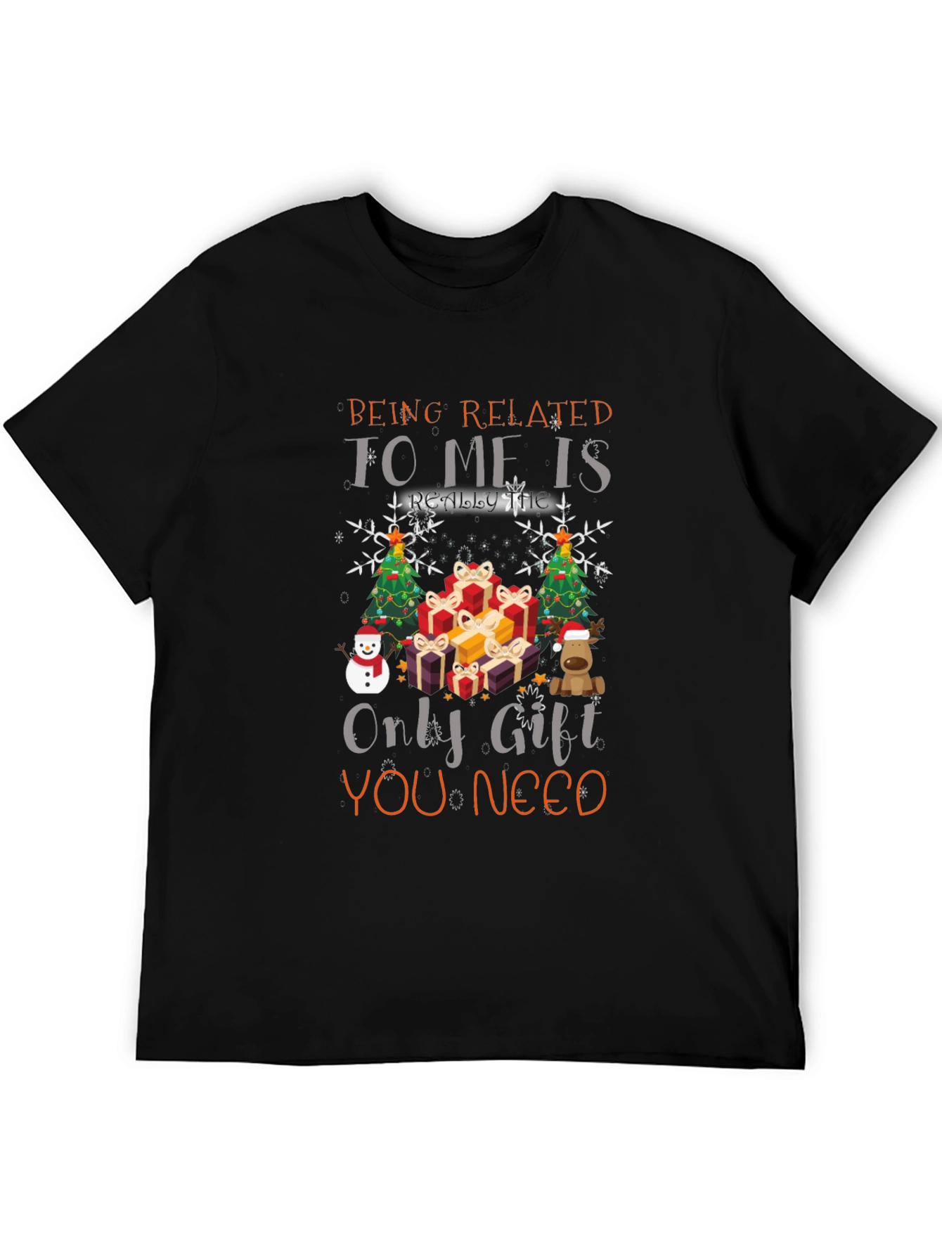 Funny Christmas T-Shirt - Being Related to Me Gift