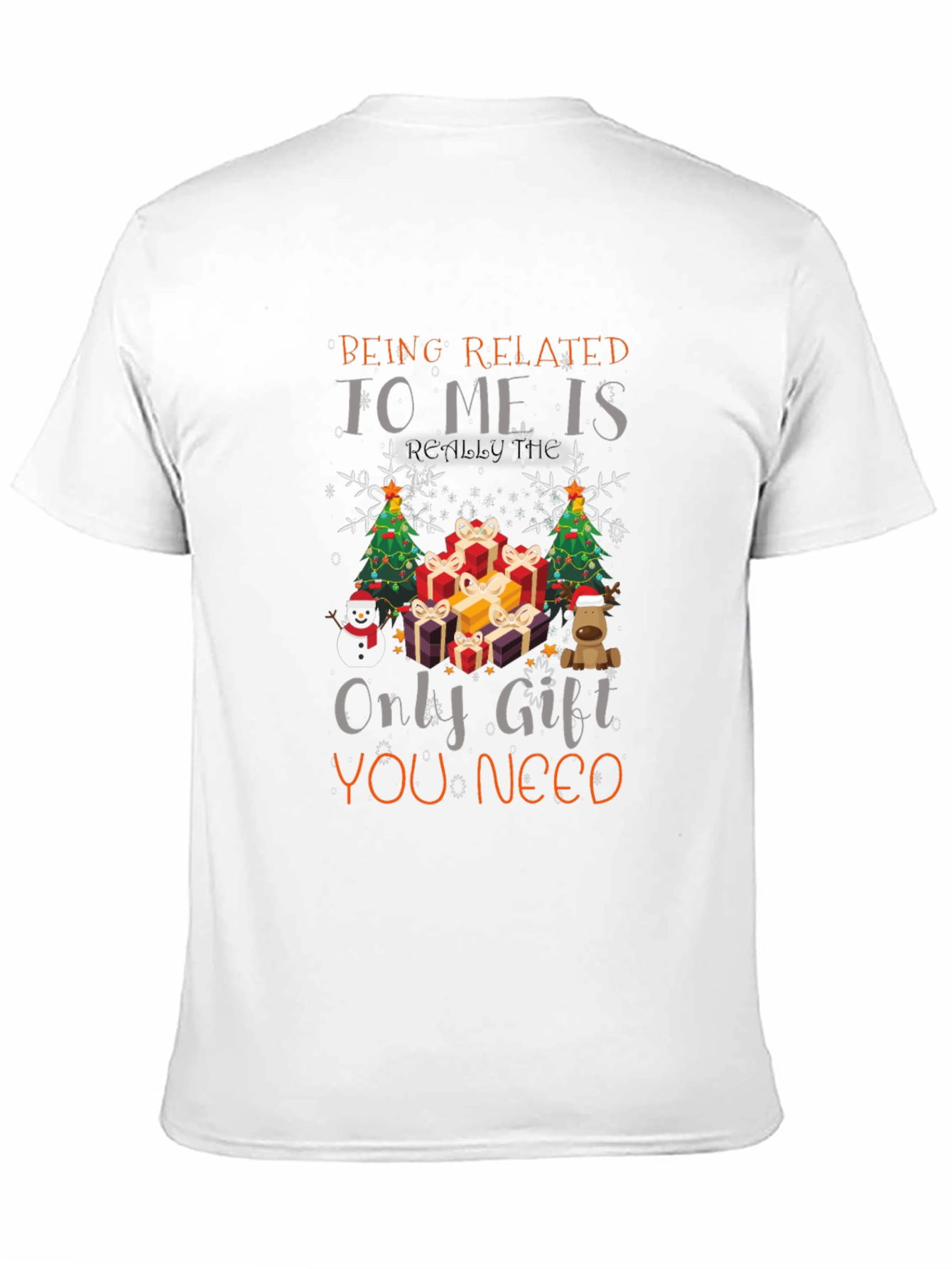 Funny Christmas T-Shirt - Being Related to Me Gift