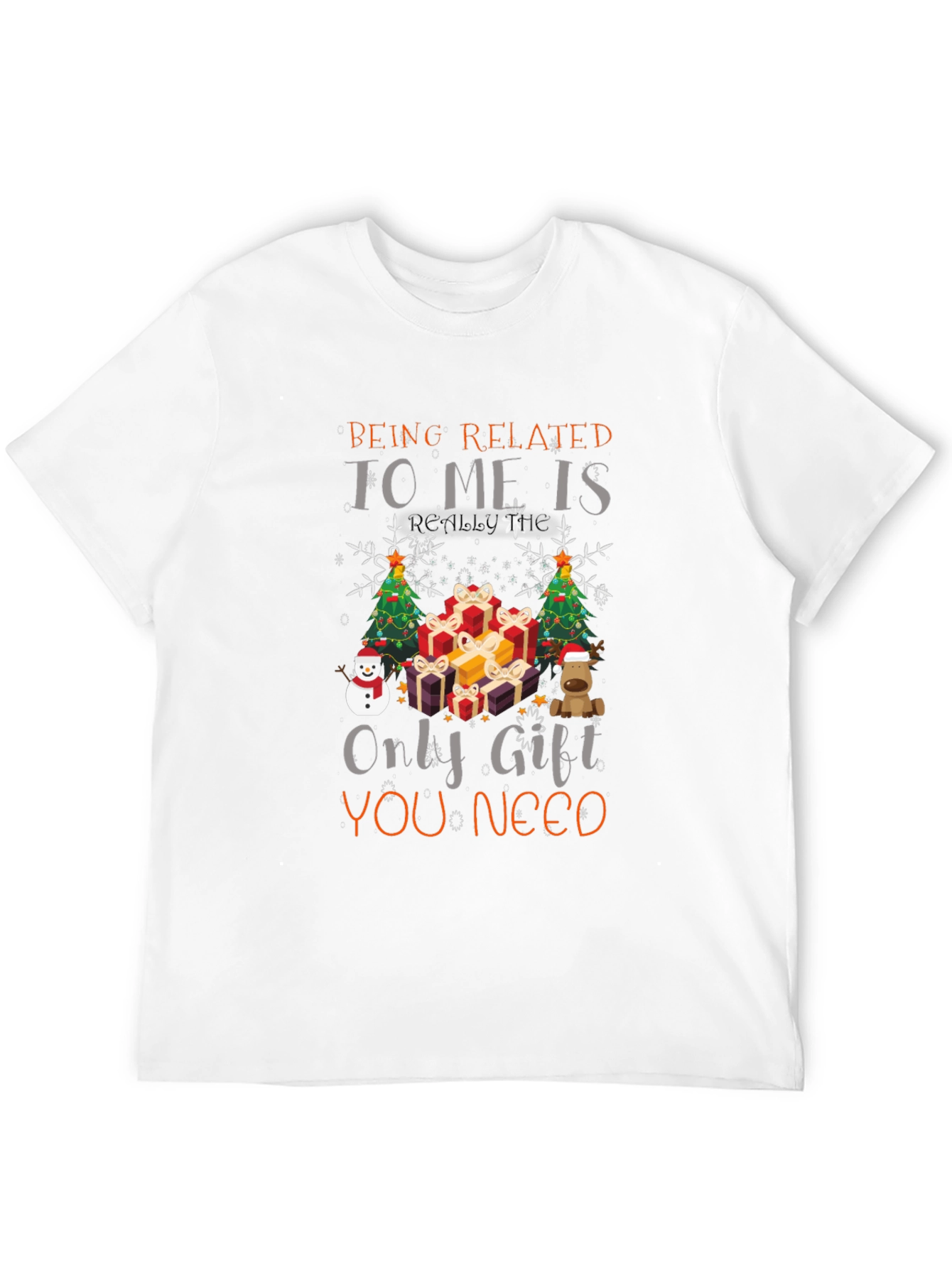 Funny Christmas T-Shirt - Being Related to Me Gift