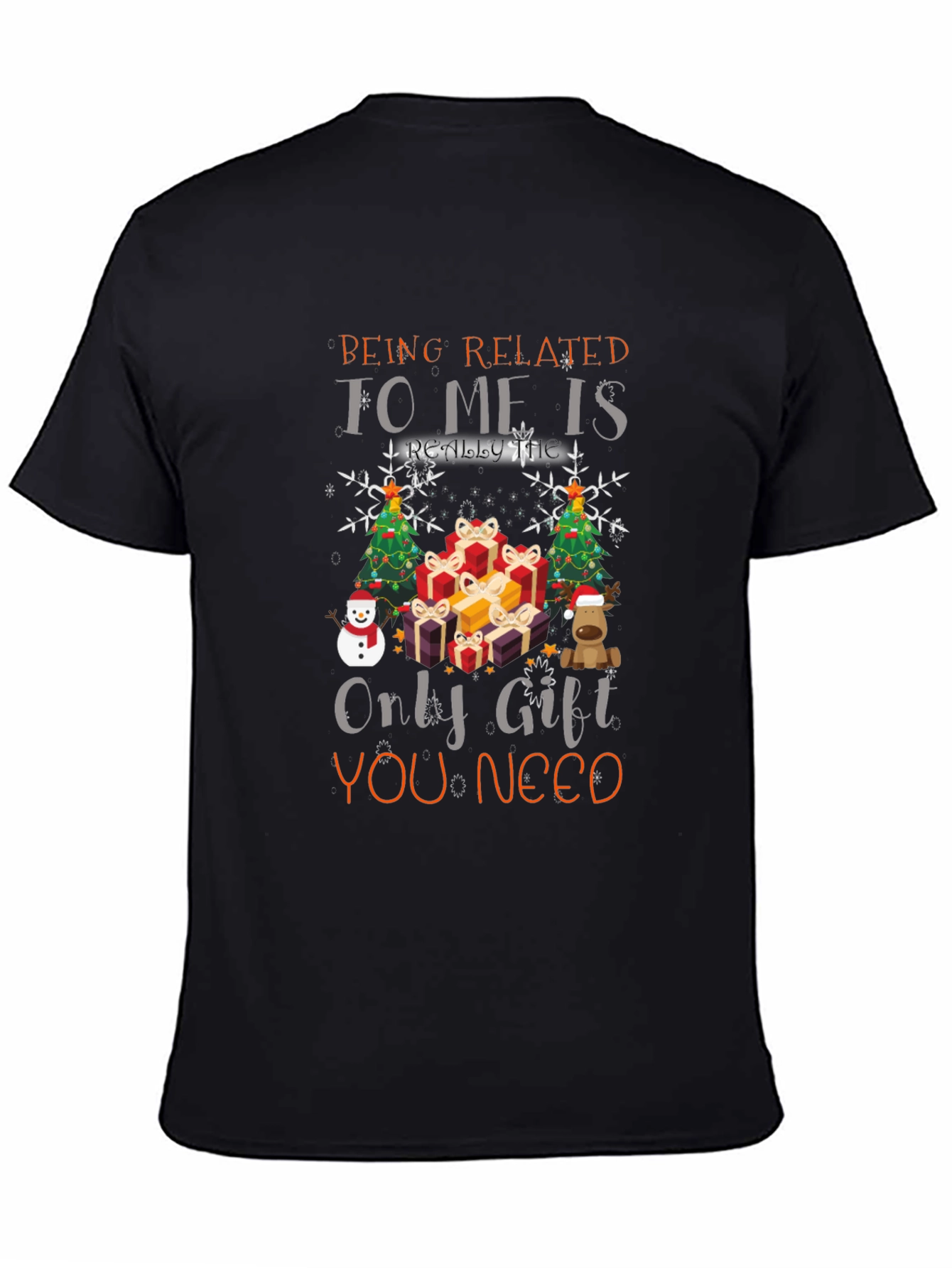 Funny Christmas T-Shirt - Being Related to Me Gift