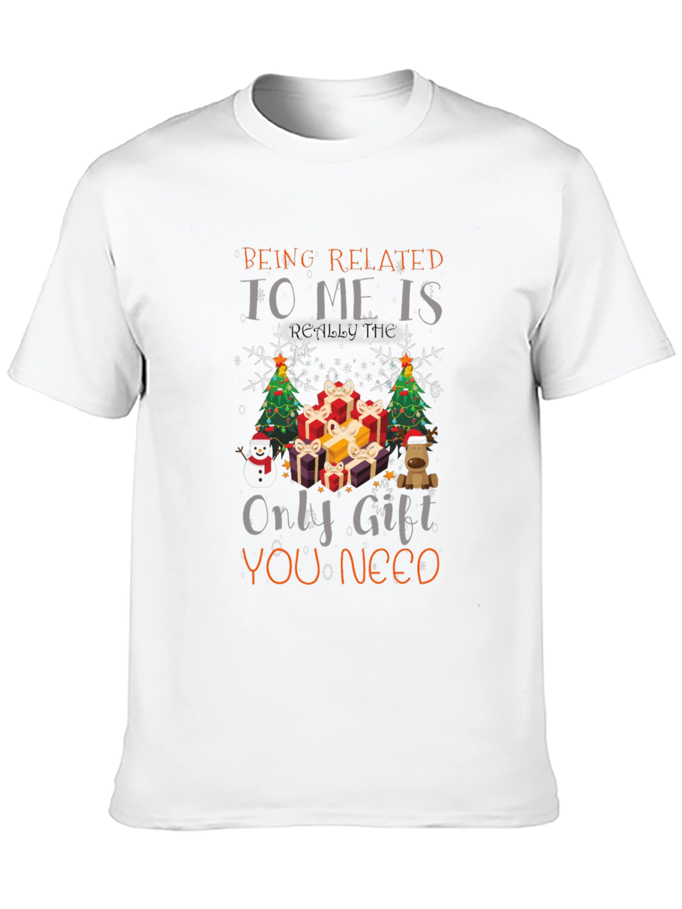 Funny Christmas T-Shirt - Being Related to Me Gift