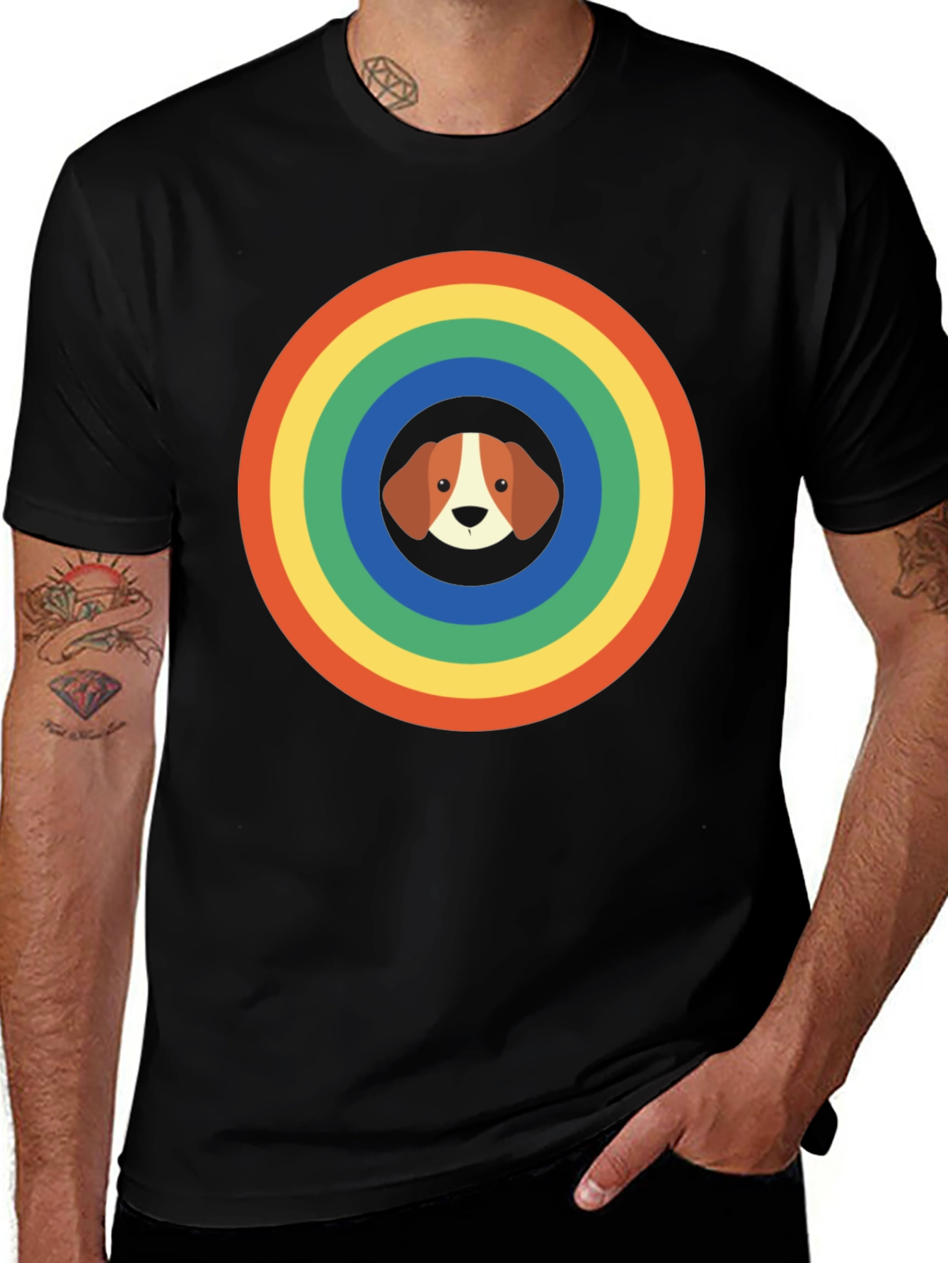 Rainbow Dog Graphic Tee - Unisex