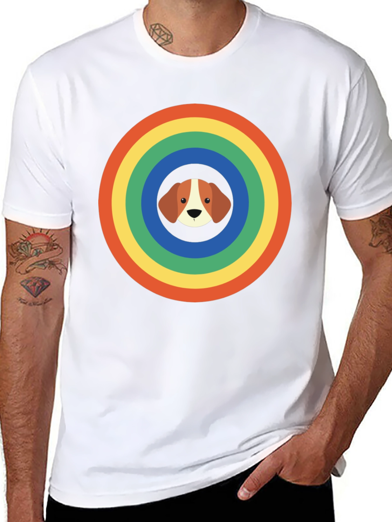 Rainbow Dog Graphic Tee - Unisex