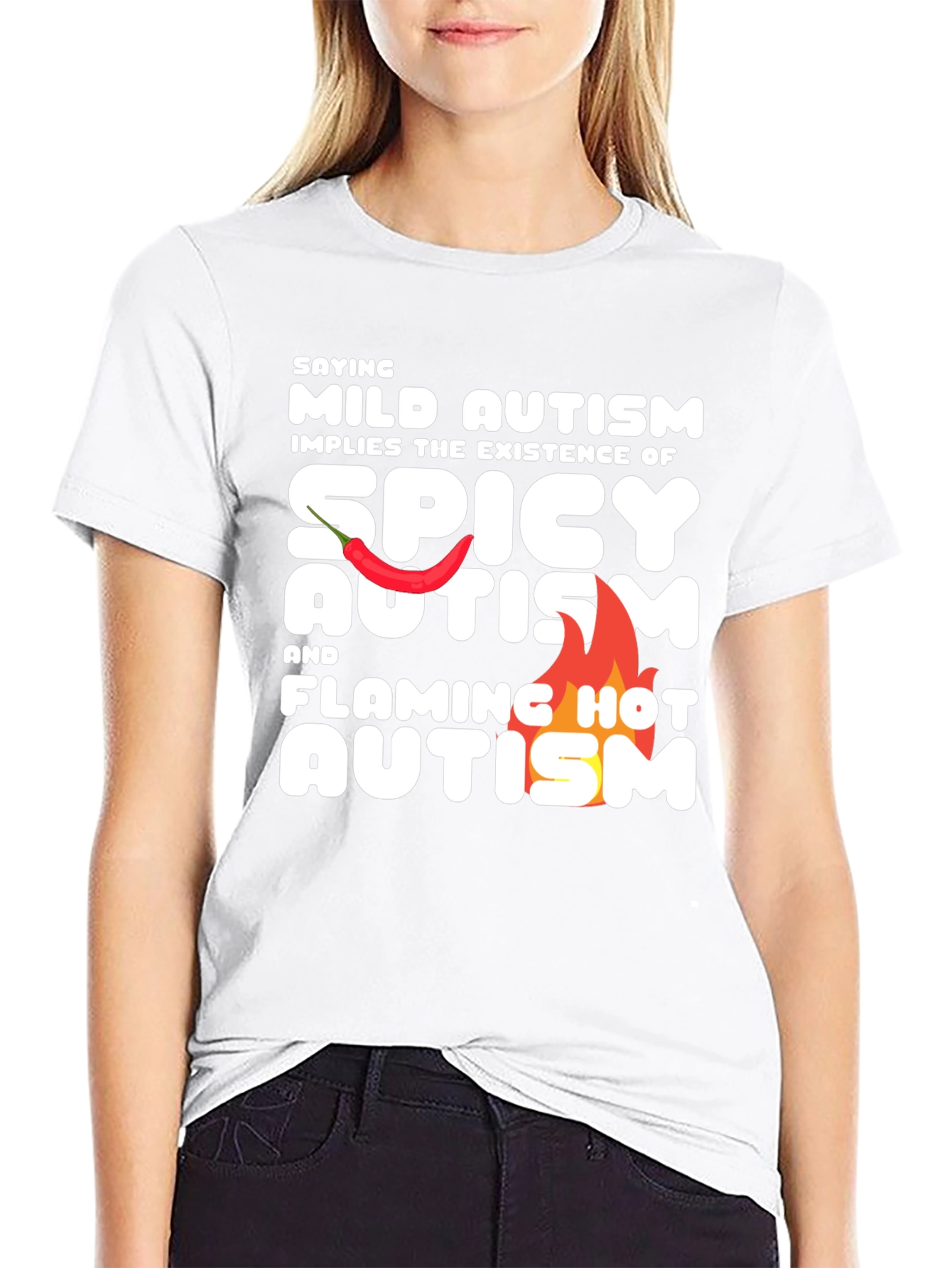 Mild Spicy and Flaming Hot Autism T-Shirt