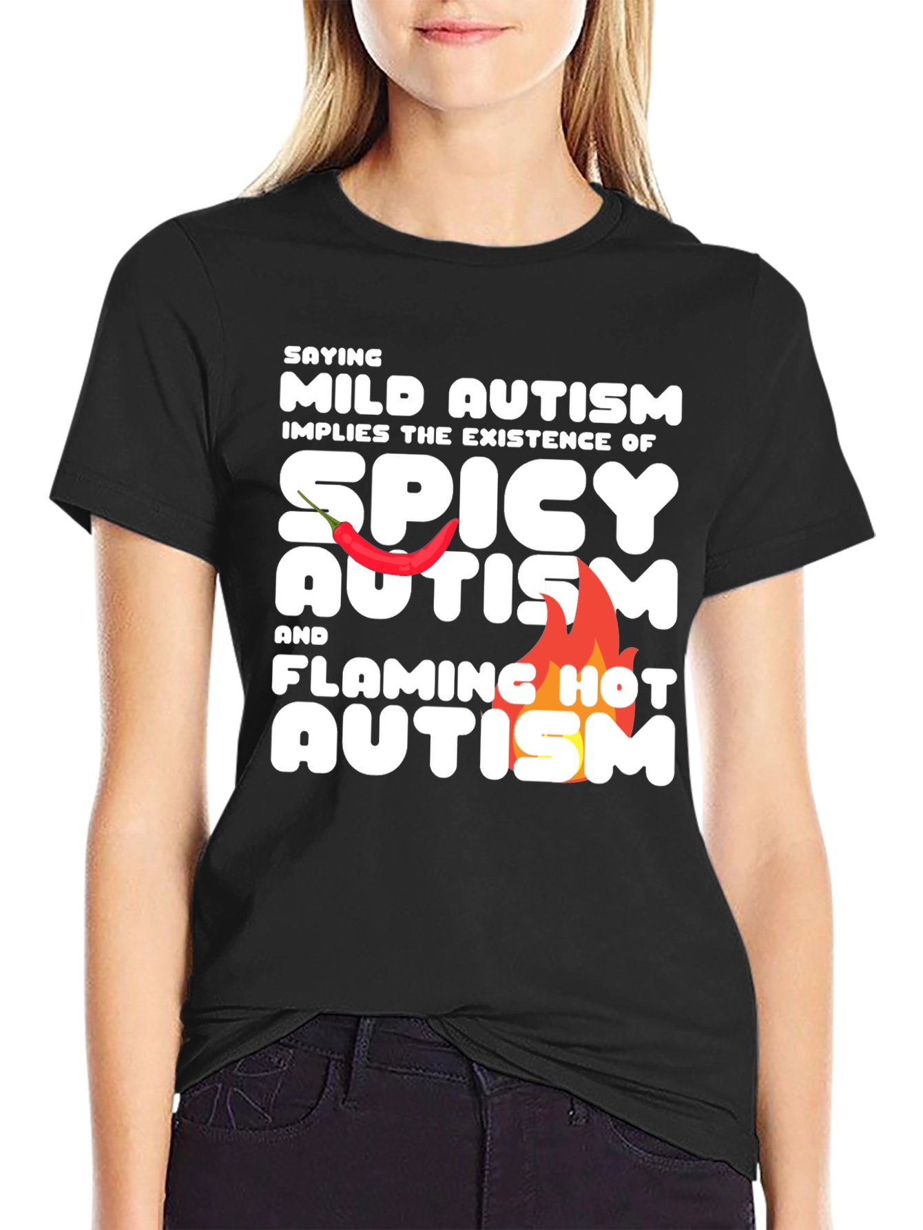 Mild Spicy and Flaming Hot Autism T-Shirt