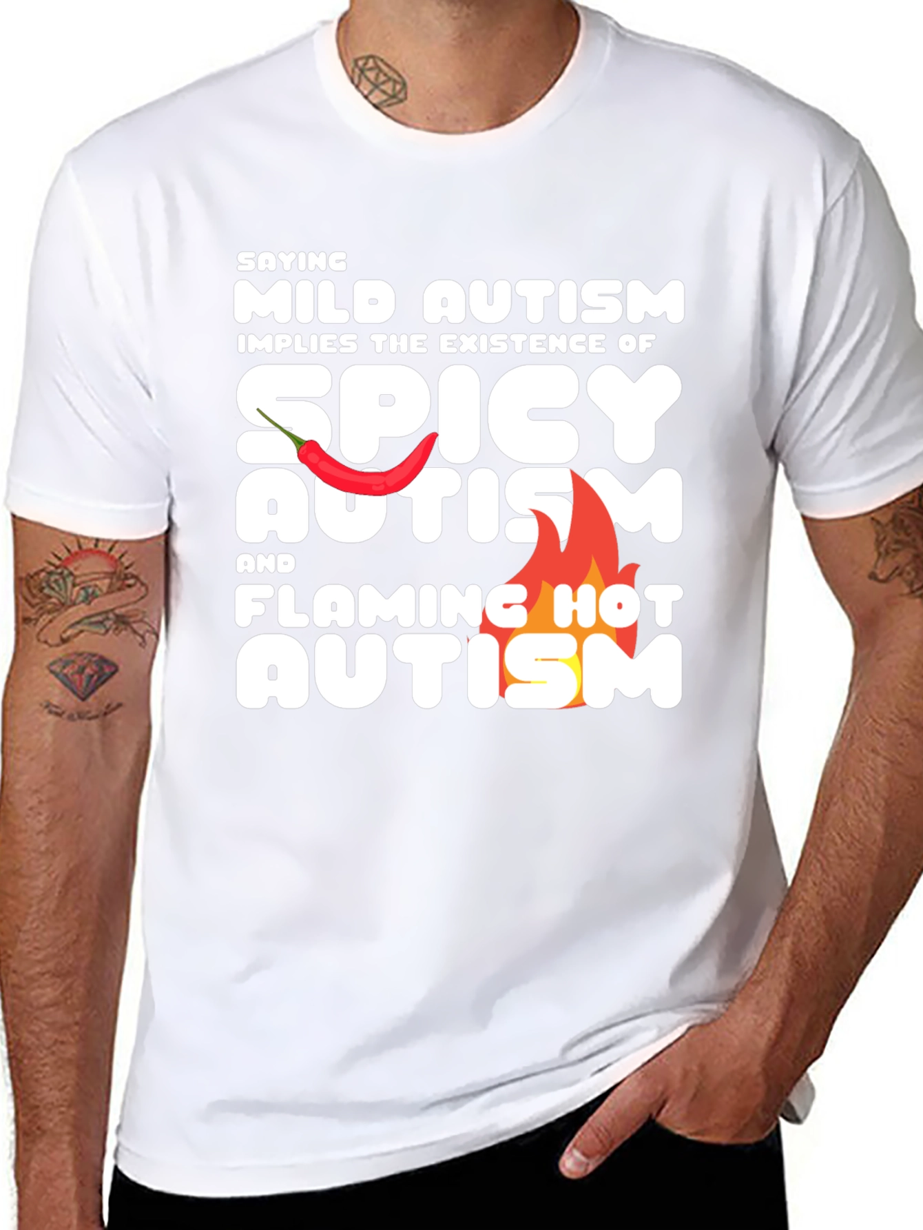 Mild Spicy and Flaming Hot Autism T-Shirt