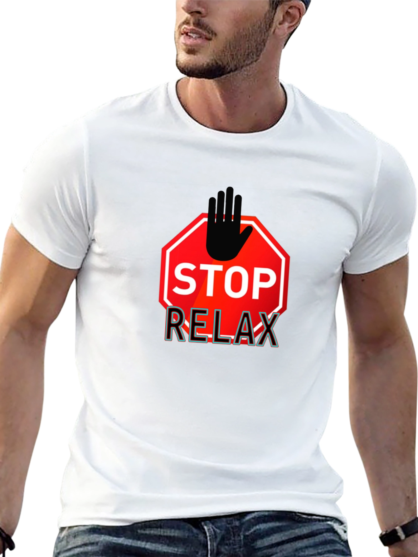Stop Relax Mens Graphic T-Shirt