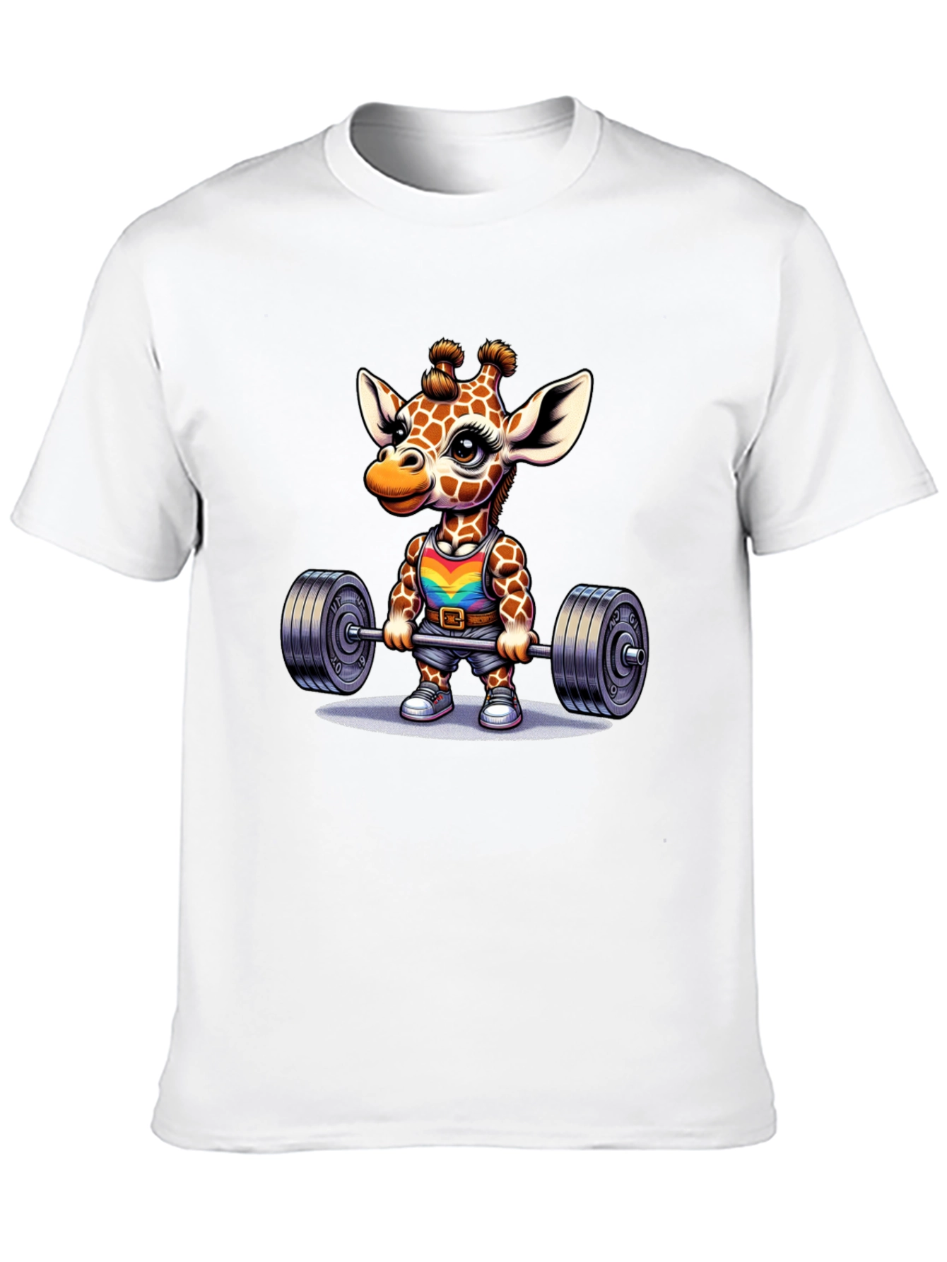 Giraffe Gym T-Shirt - Weightlifting Animal Tee