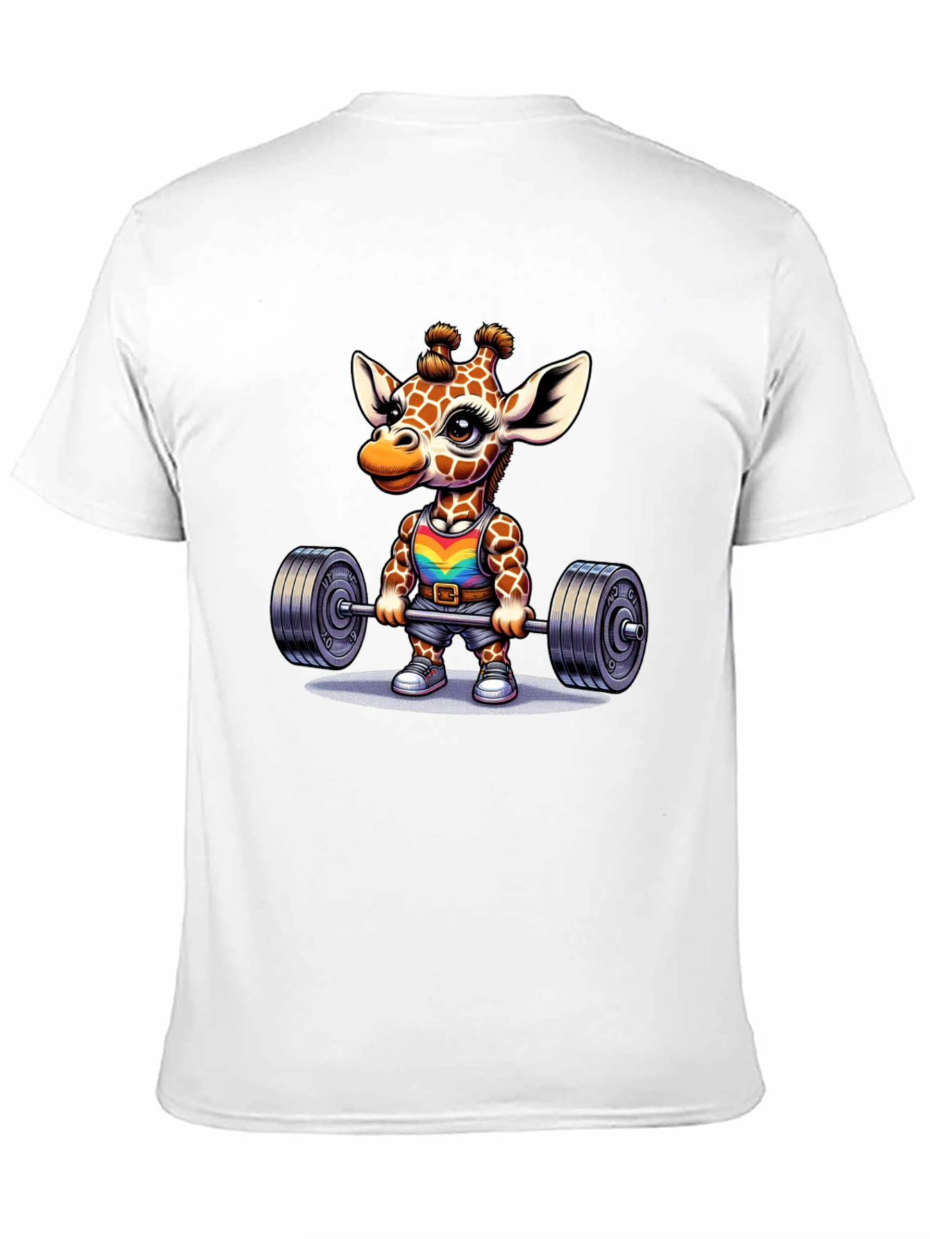Giraffe Gym T-Shirt - Weightlifting Animal Tee