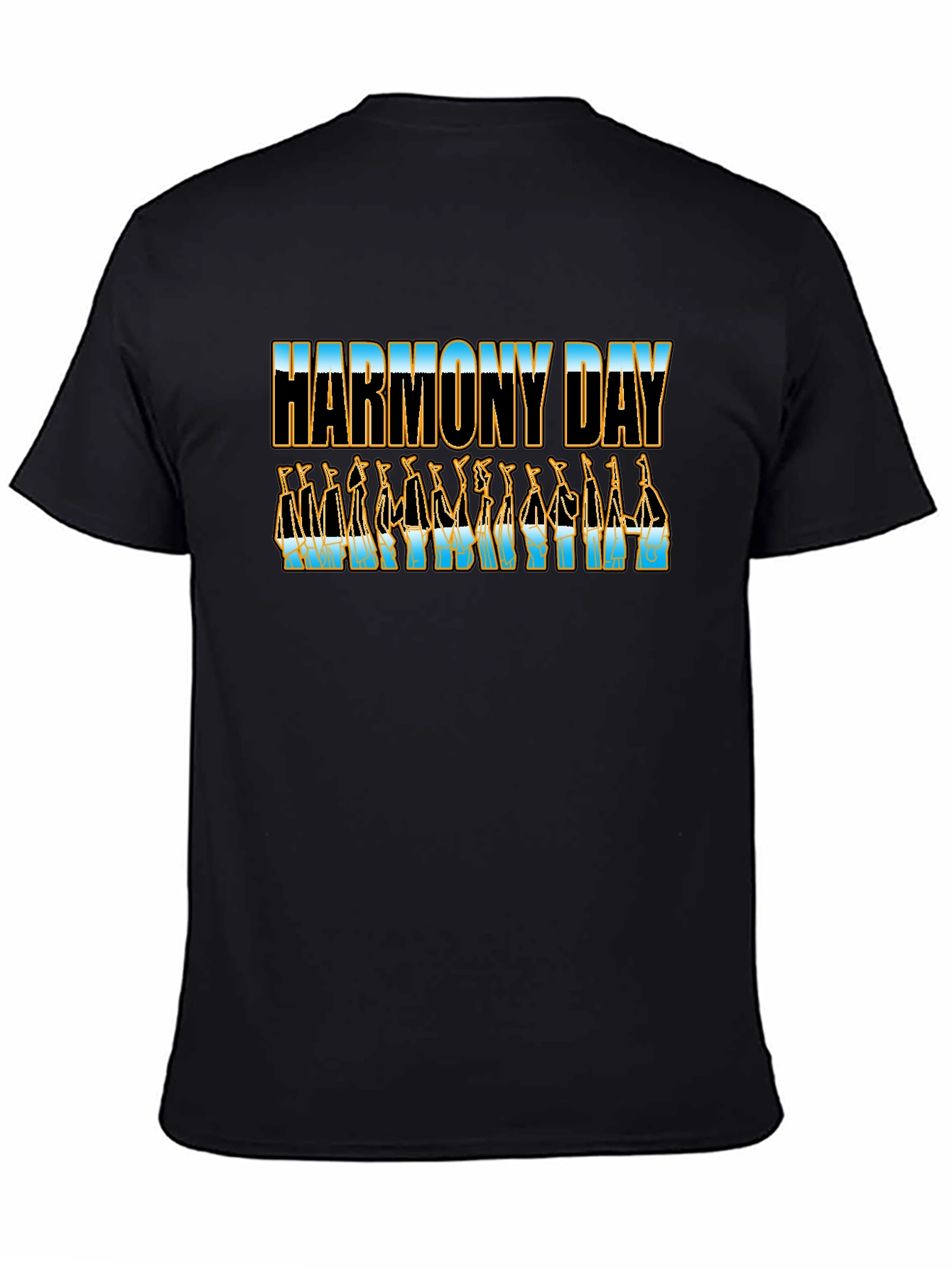 Harmony Day Black T-Shirt