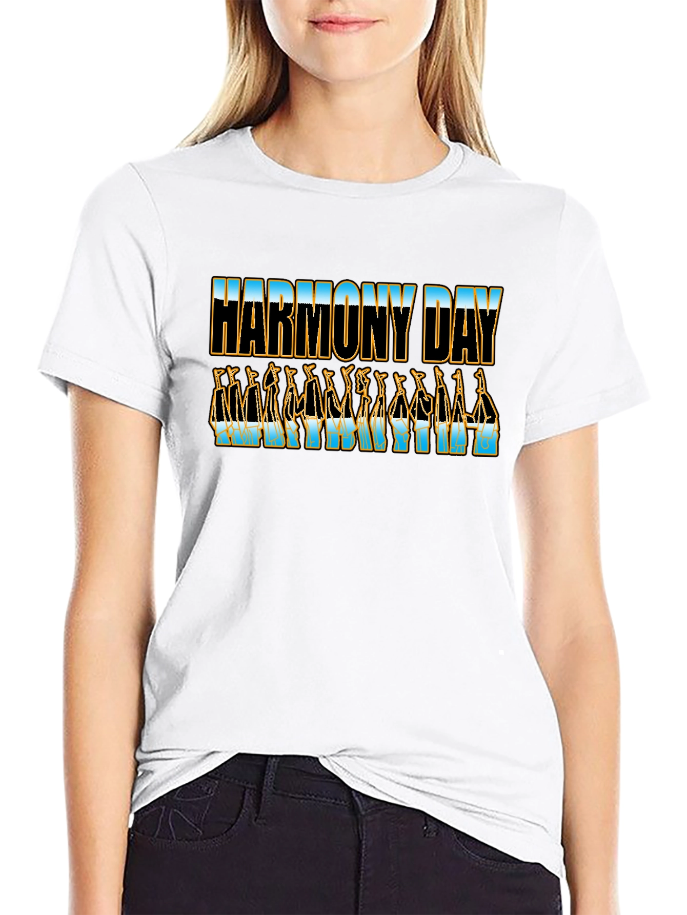 Harmony Day Black T-Shirt
