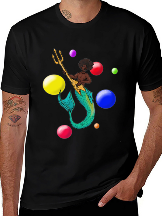 Mermaid Musician Graphic T-Shirt