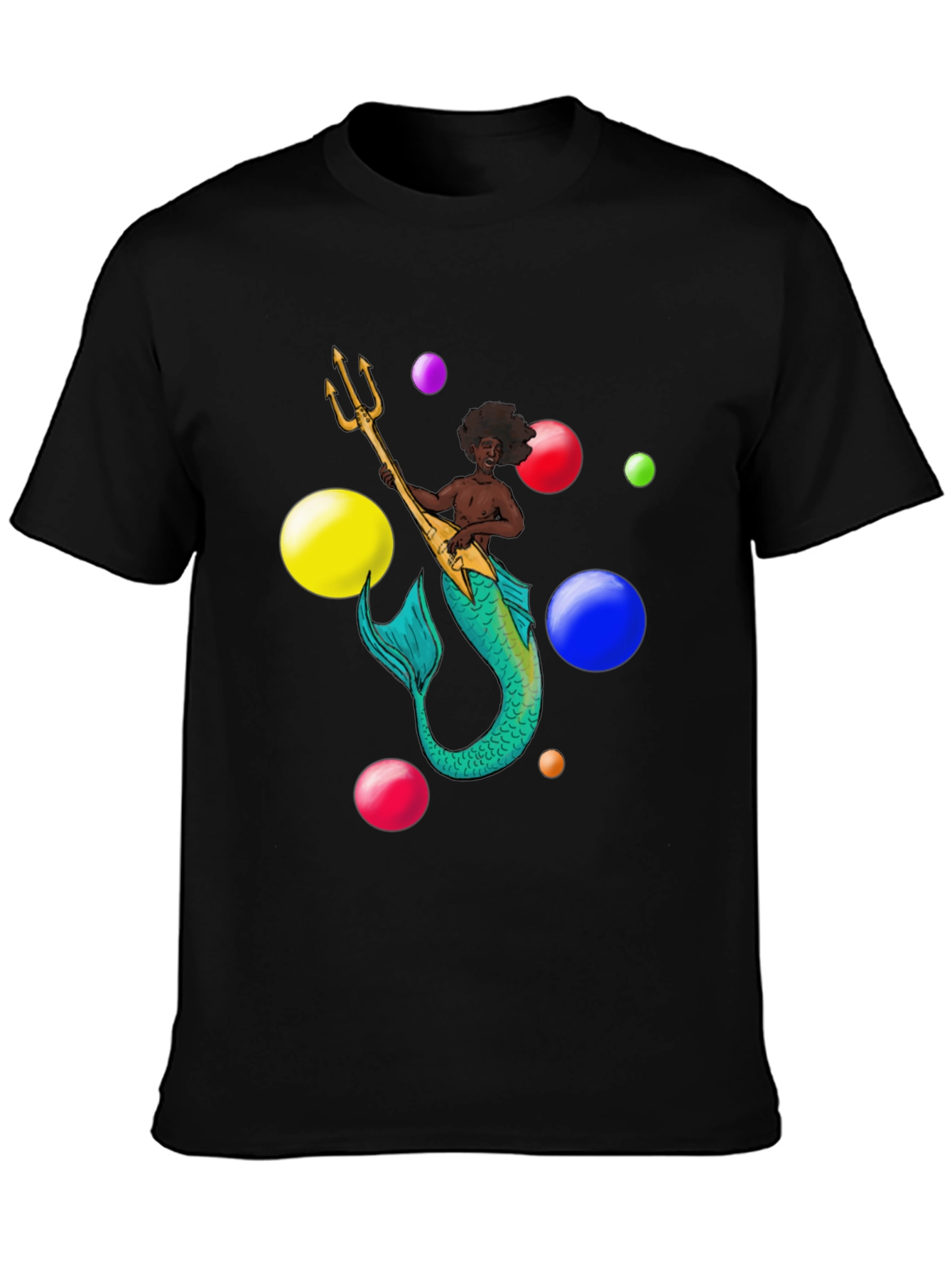 Mermaid Musician Graphic T-Shirt