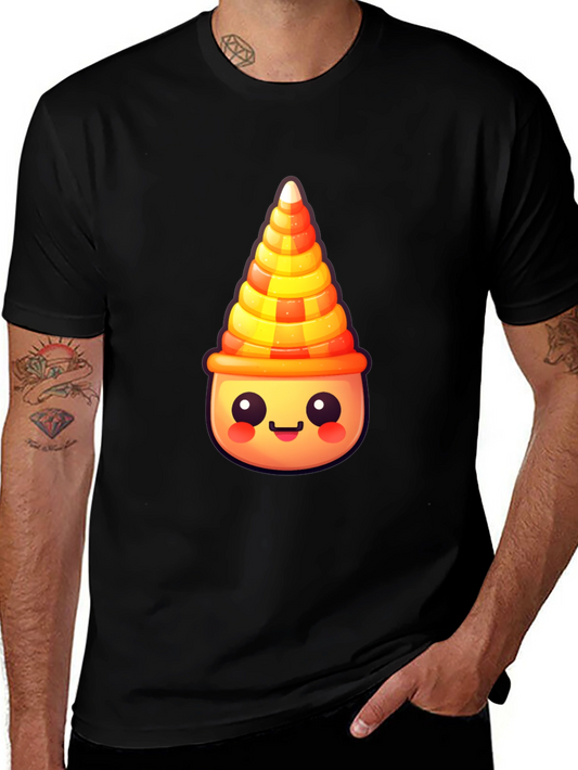Cute Candy Corn Kawaii Character Graphic Tee