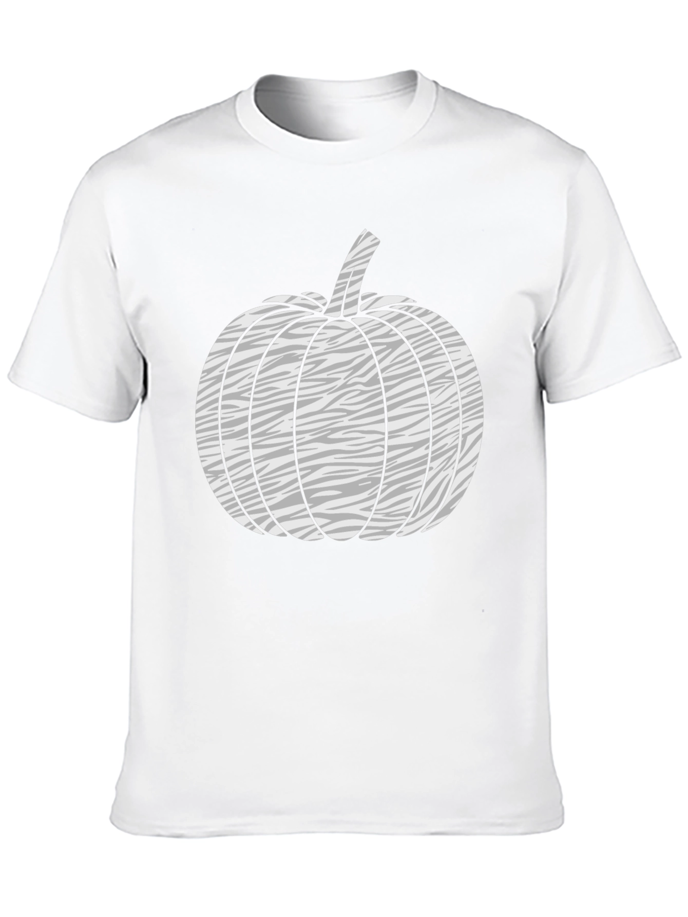 Zebra Pumpkin Graphic Tee - Black