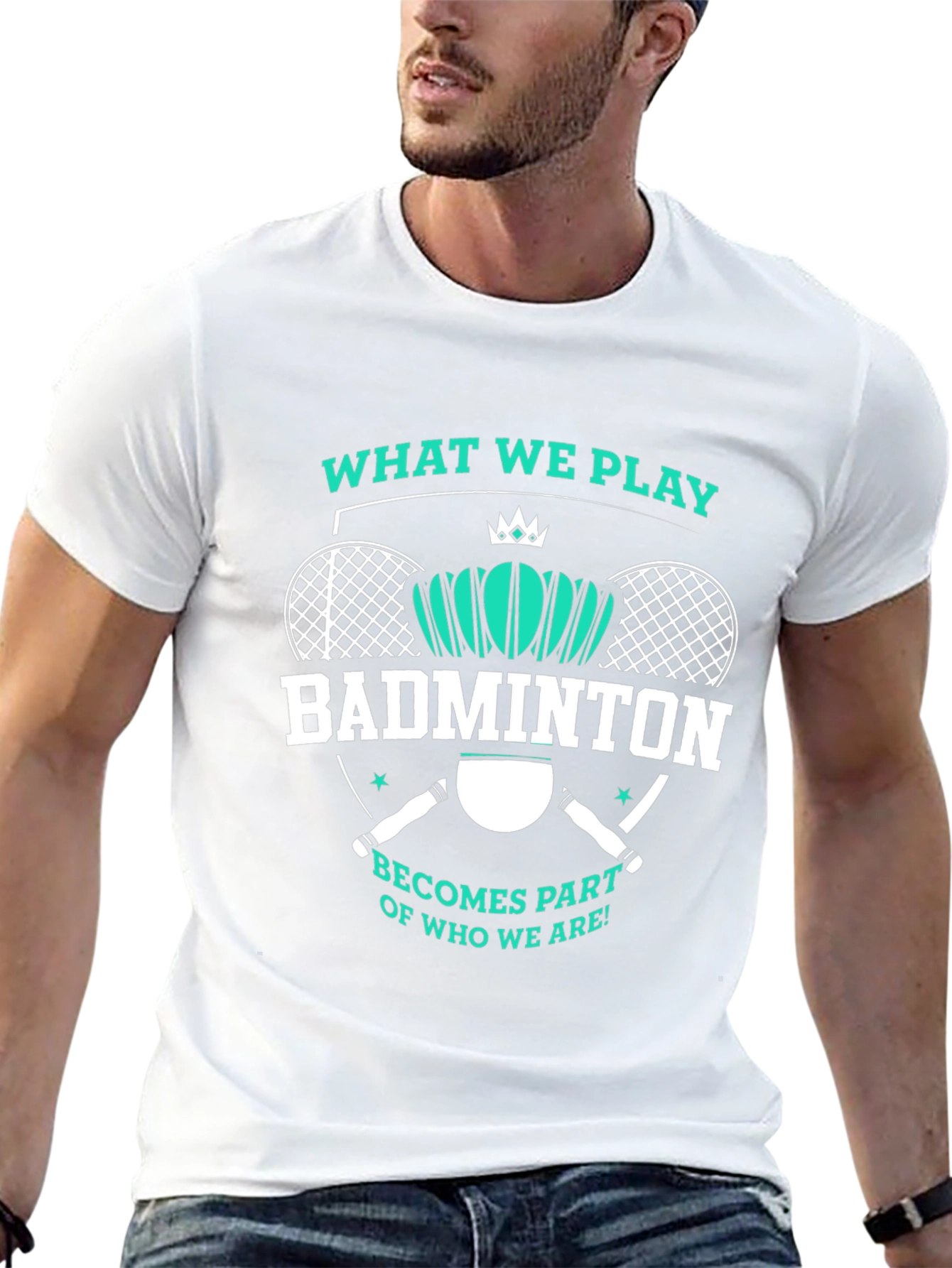 Badminton Player Graphic Tee - Unisex Black Shirt