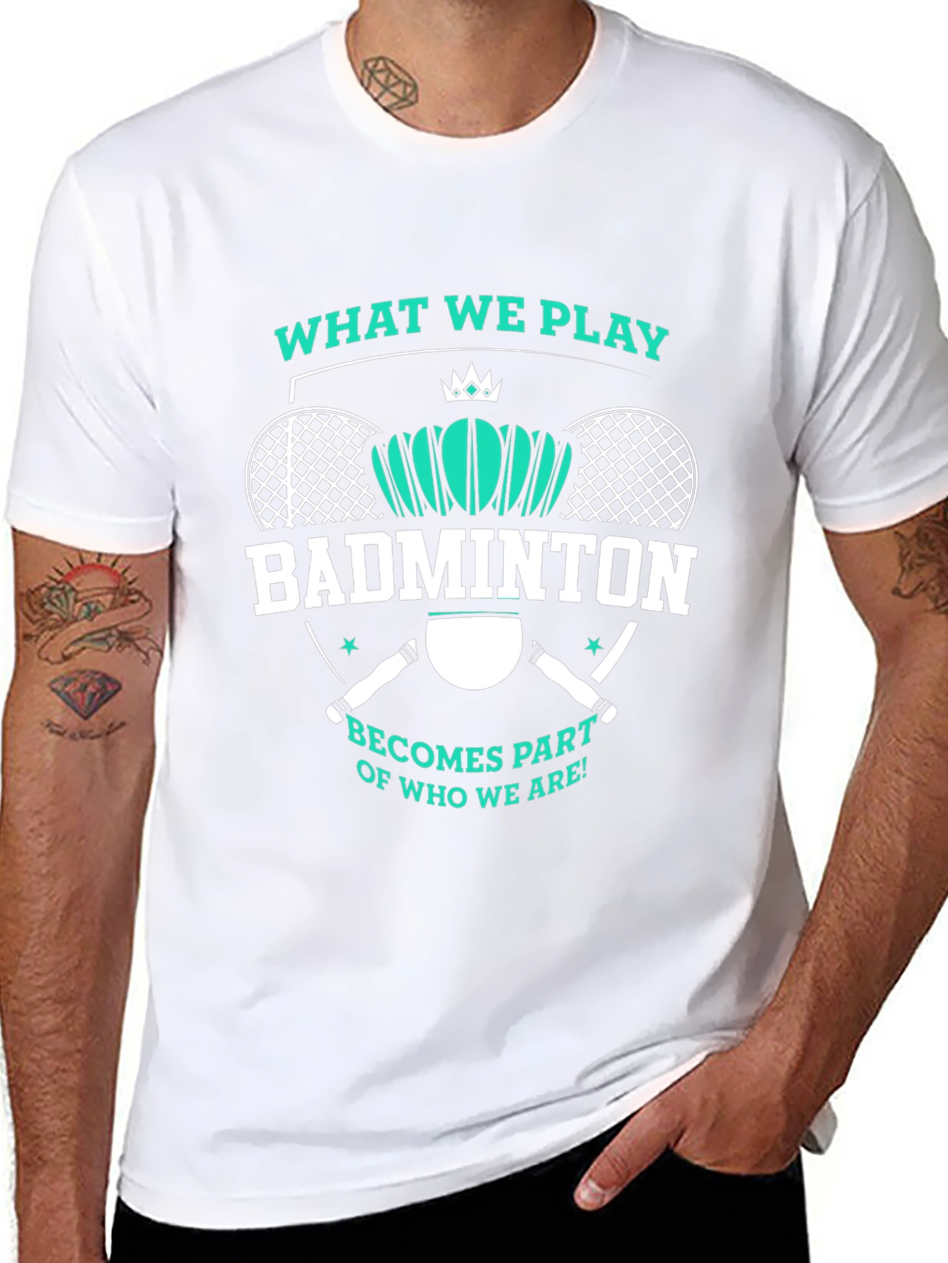 Badminton Player Graphic Tee - Unisex Black Shirt