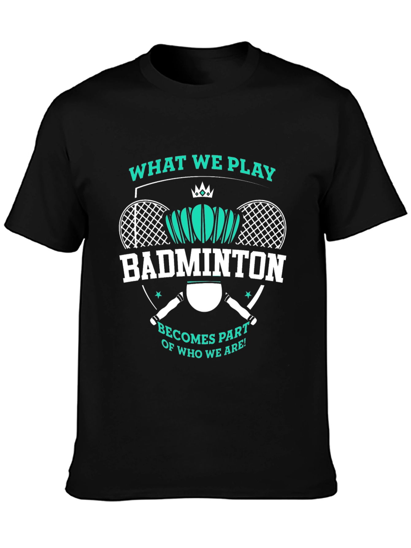 Badminton Player Graphic Tee - Unisex Black Shirt
