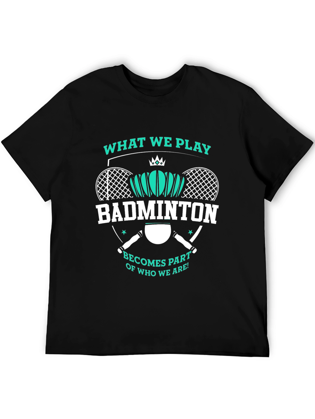 Badminton Player Graphic Tee - Unisex Black Shirt