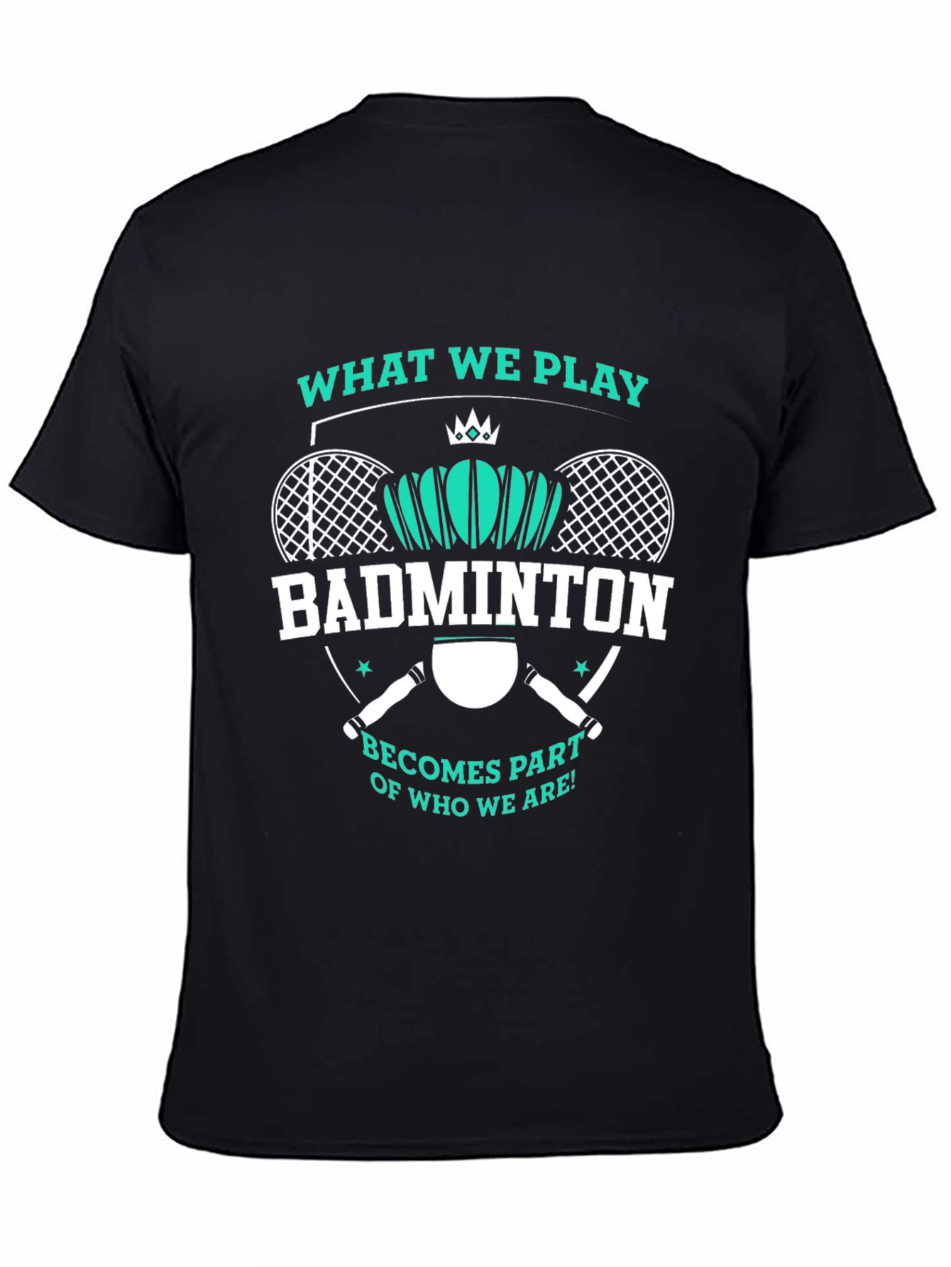 Badminton Player Graphic Tee - Unisex Black Shirt