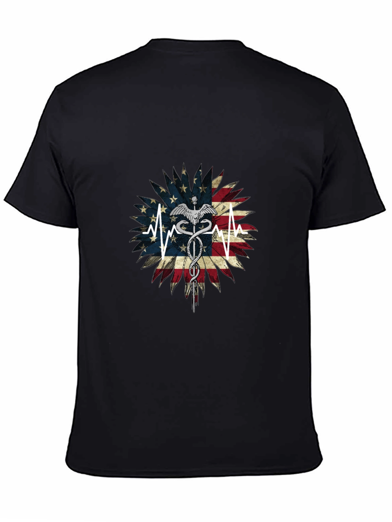 American Flag Caduceus Graphic Tee