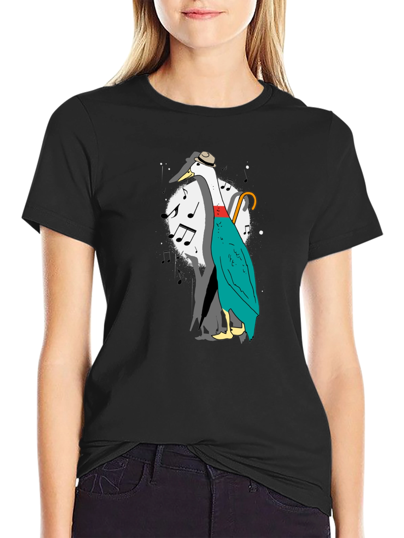 Musical Duck Graphic Tee - Quirky Fun Shirt