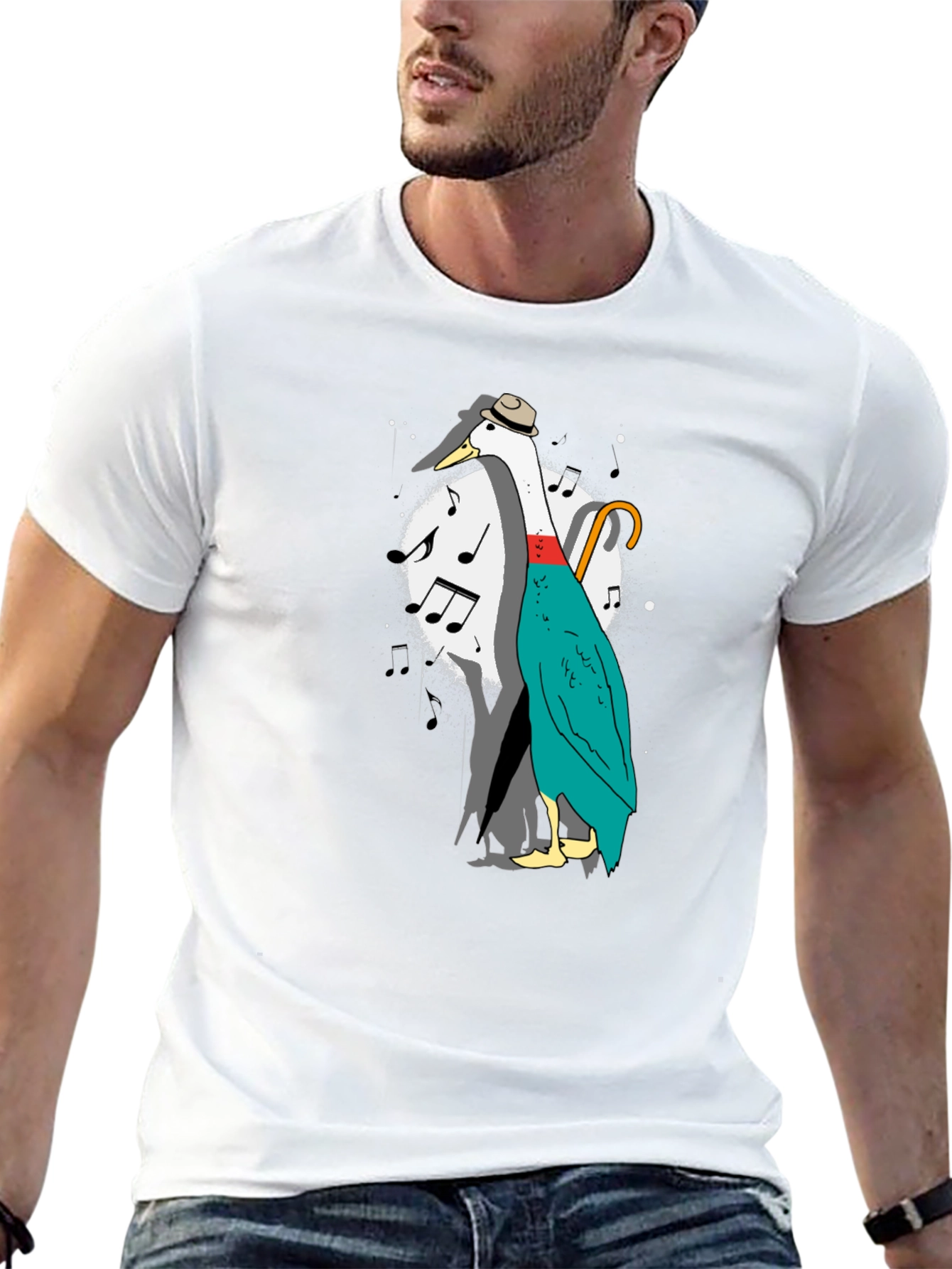 Musical Duck Graphic Tee - Quirky Fun Shirt