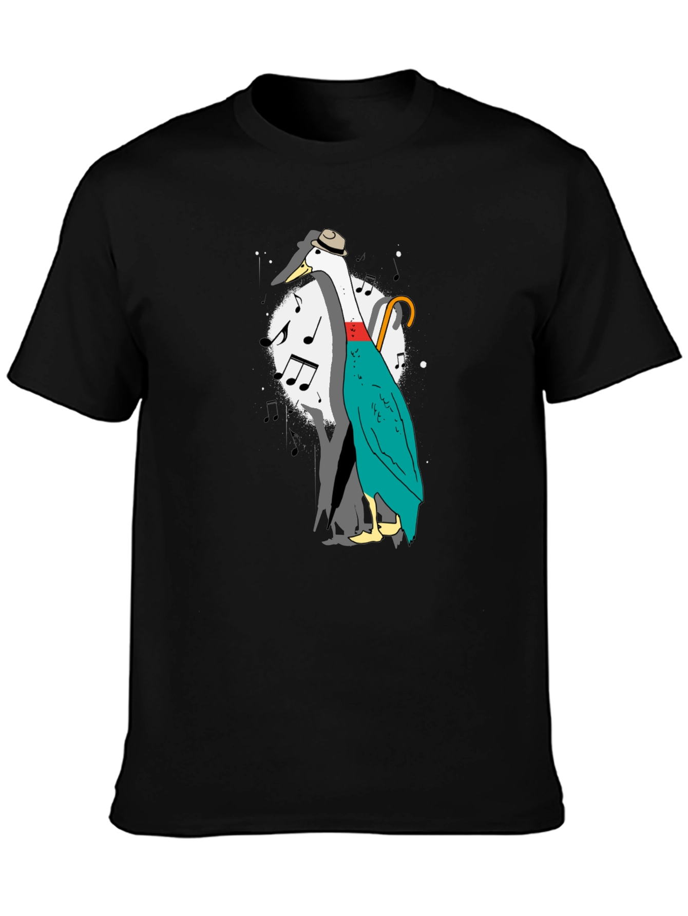 Musical Duck Graphic Tee - Quirky Fun Shirt