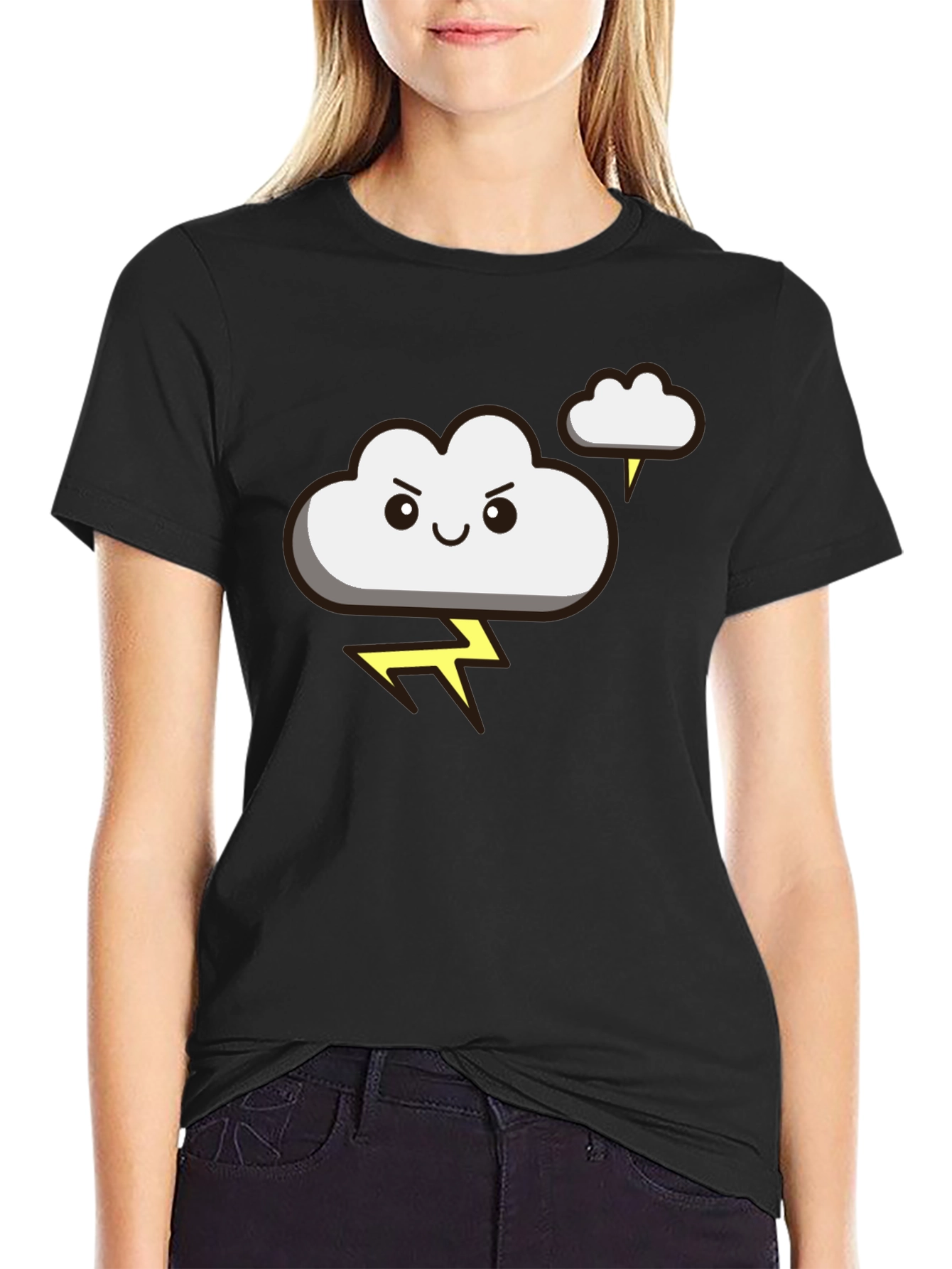 Funny Storm Cloud T-Shirt - Lightning Graphic Tee