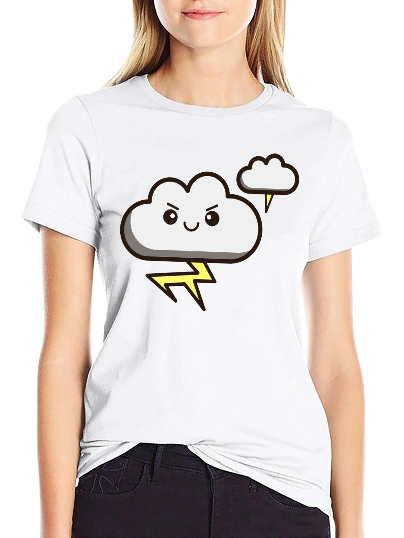 Funny Storm Cloud T-Shirt - Lightning Graphic Tee