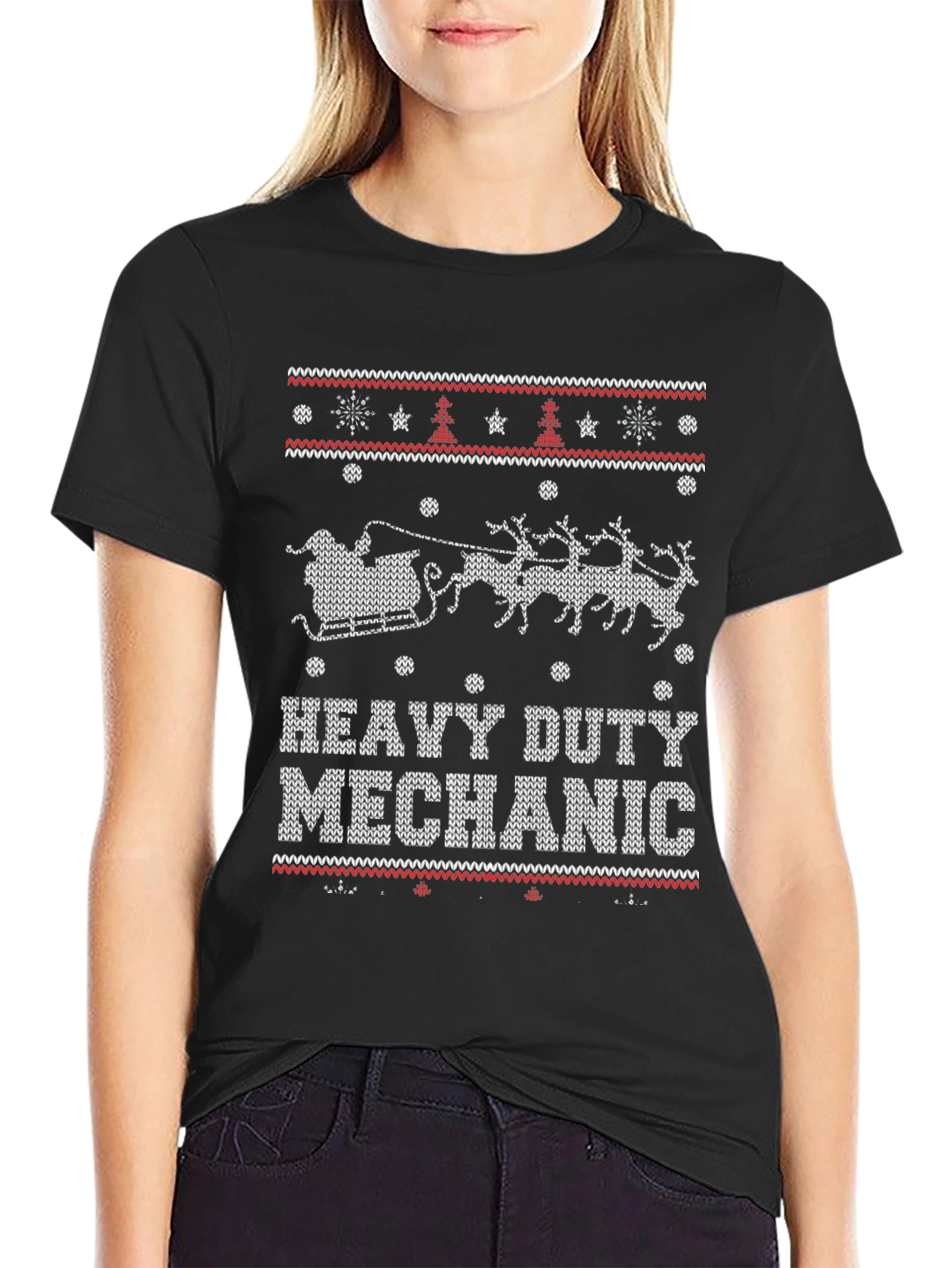 Heavy Duty Mechanic Ugly Christmas Sweater T-Shirt