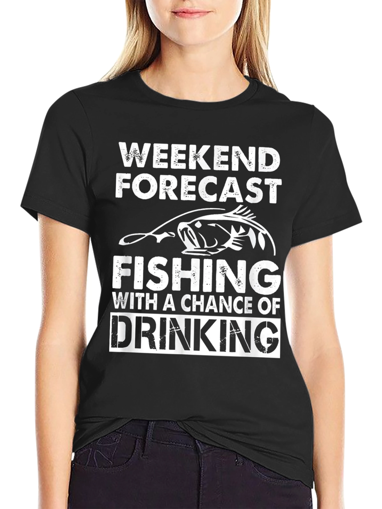 Weekend Forecast Fishing & Drinking Graphic Tee
