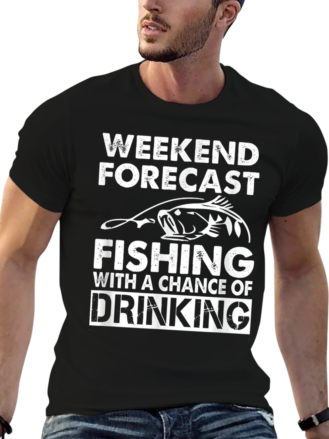 Weekend Forecast Fishing & Drinking Graphic Tee
