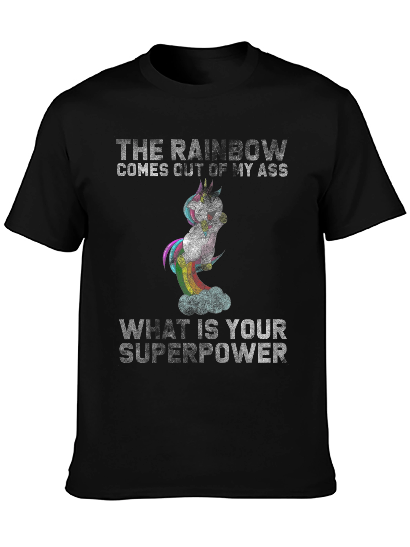 Rainbow Unicorn Superpower T-Shirt