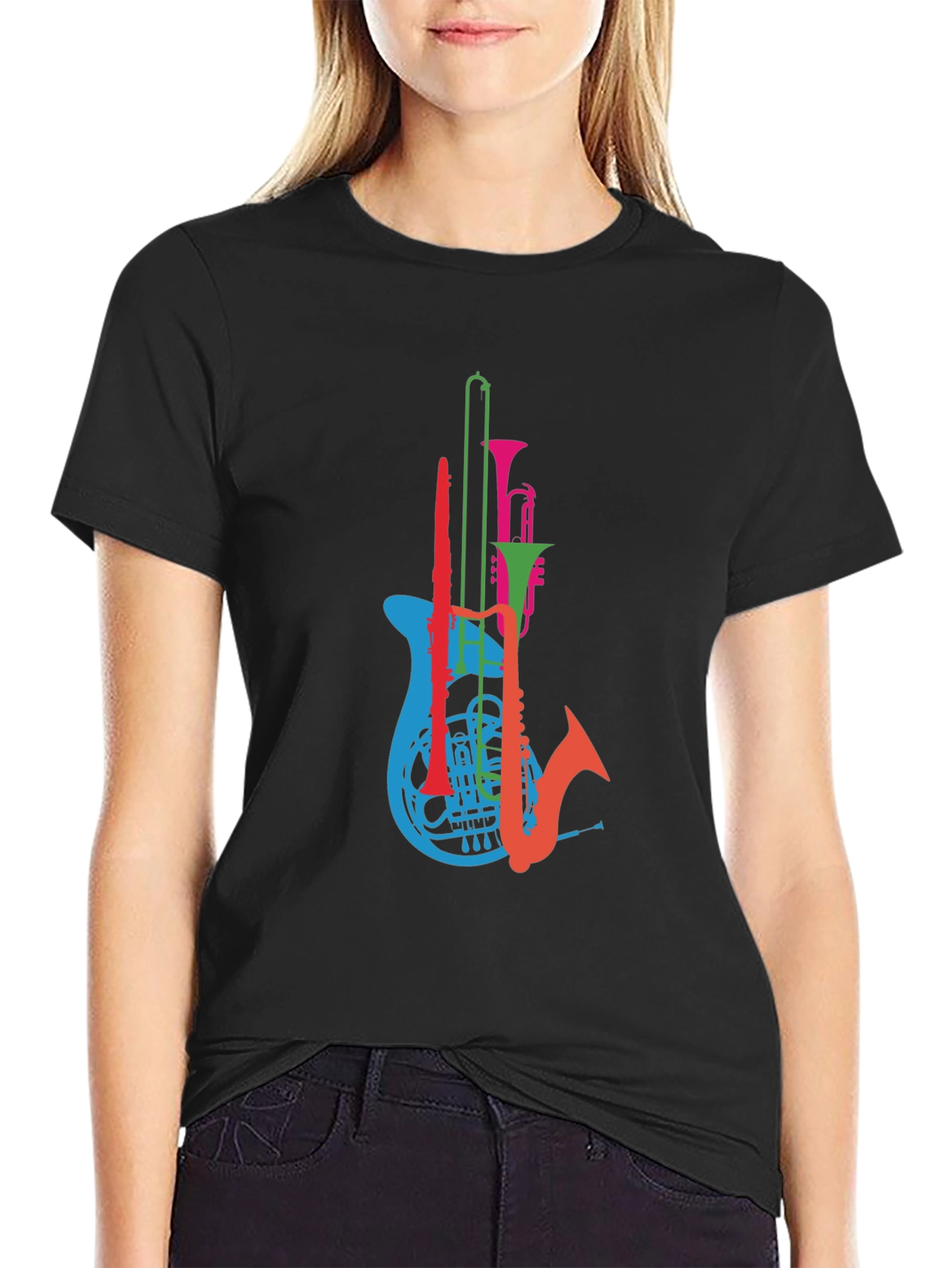 Musical Instrument T-Shirt - Mens Black Graphic Tee