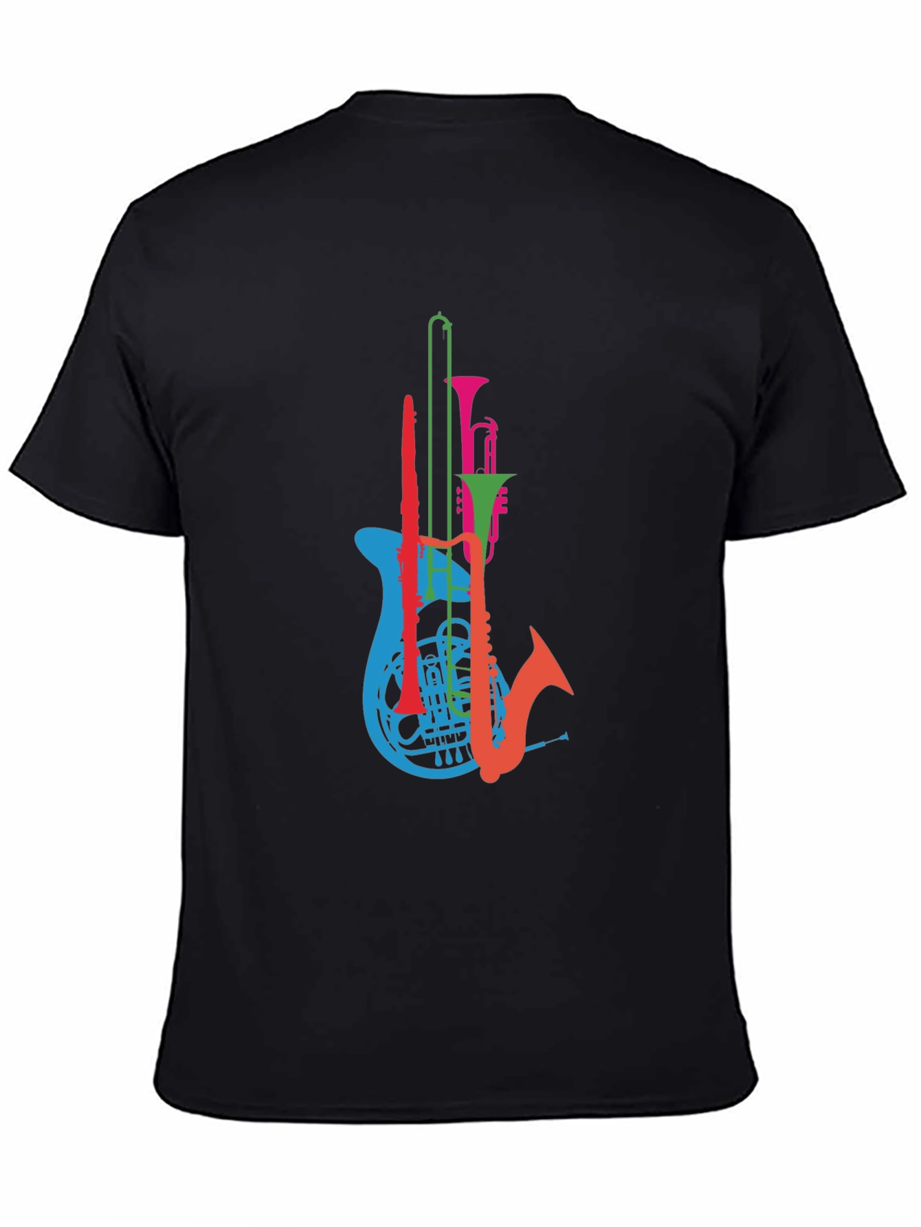 Musical Instrument T-Shirt - Mens Black Graphic Tee