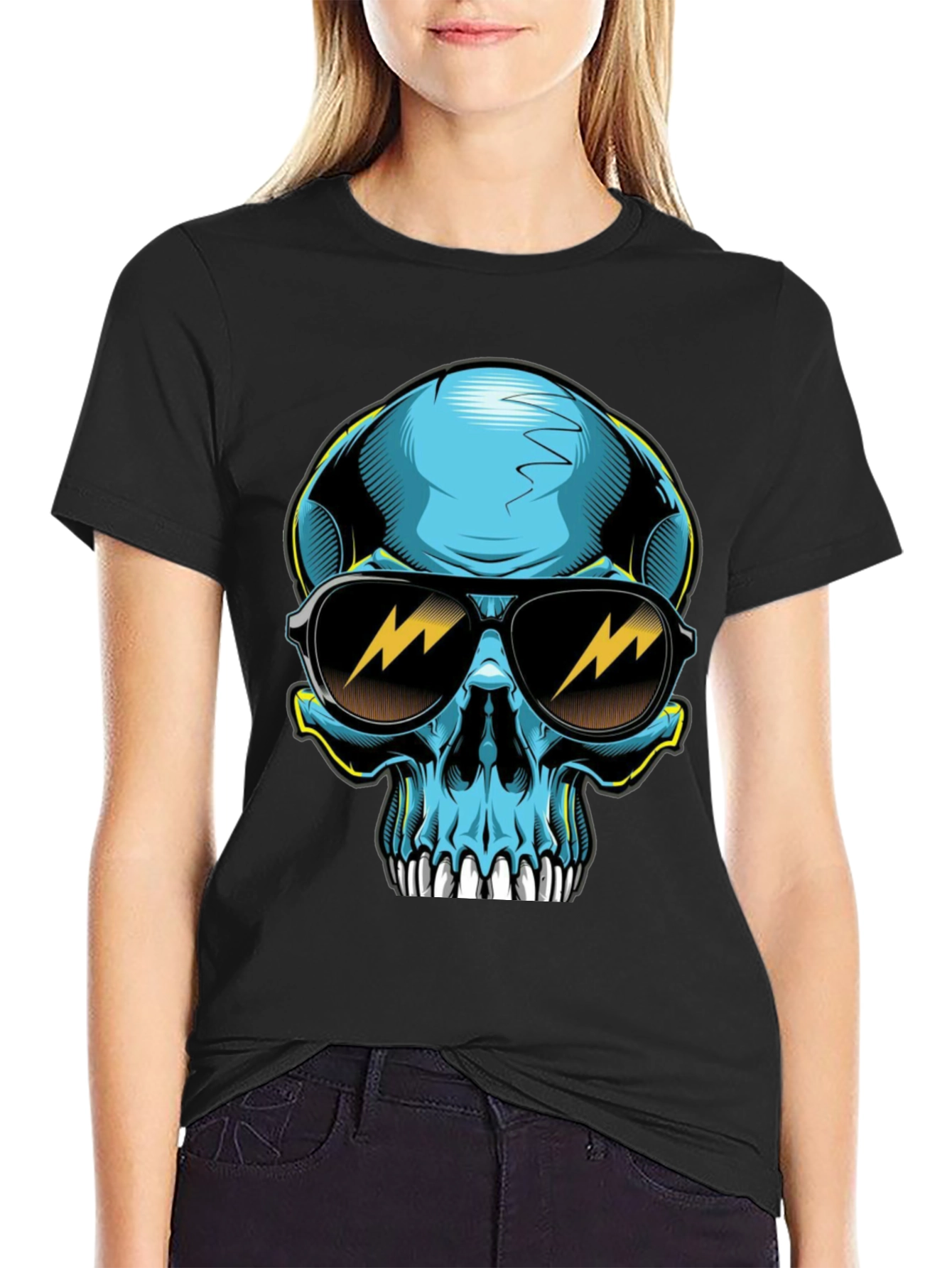 Cool Skull Graphic Tee - Black T-Shirt